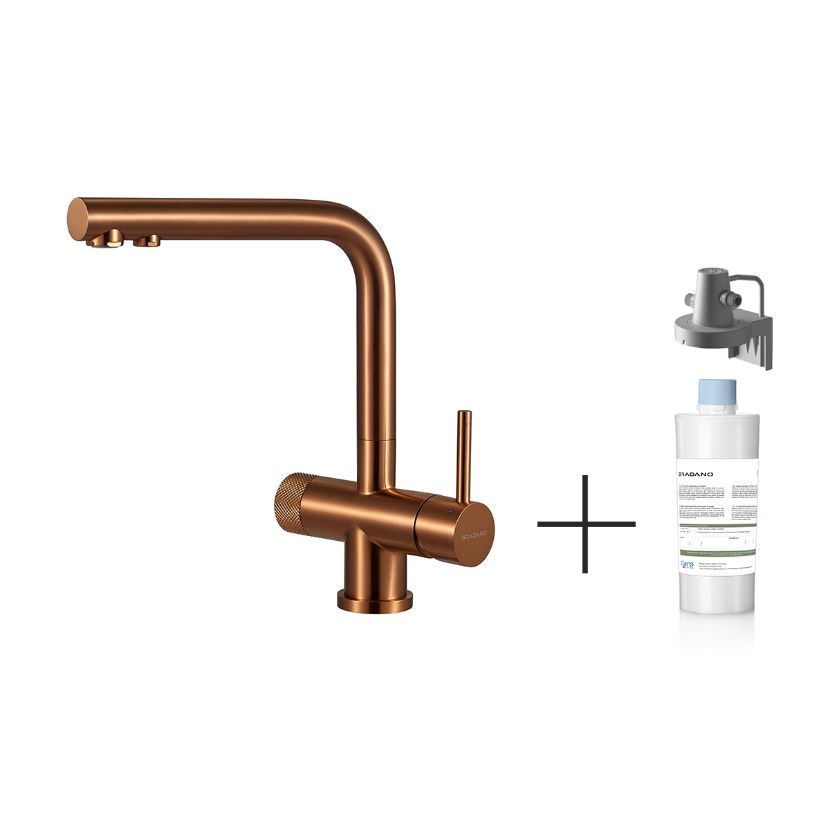 Accessoire Mitigeur pour plan de travail - Savio Cuivre + Kit filtration classique
