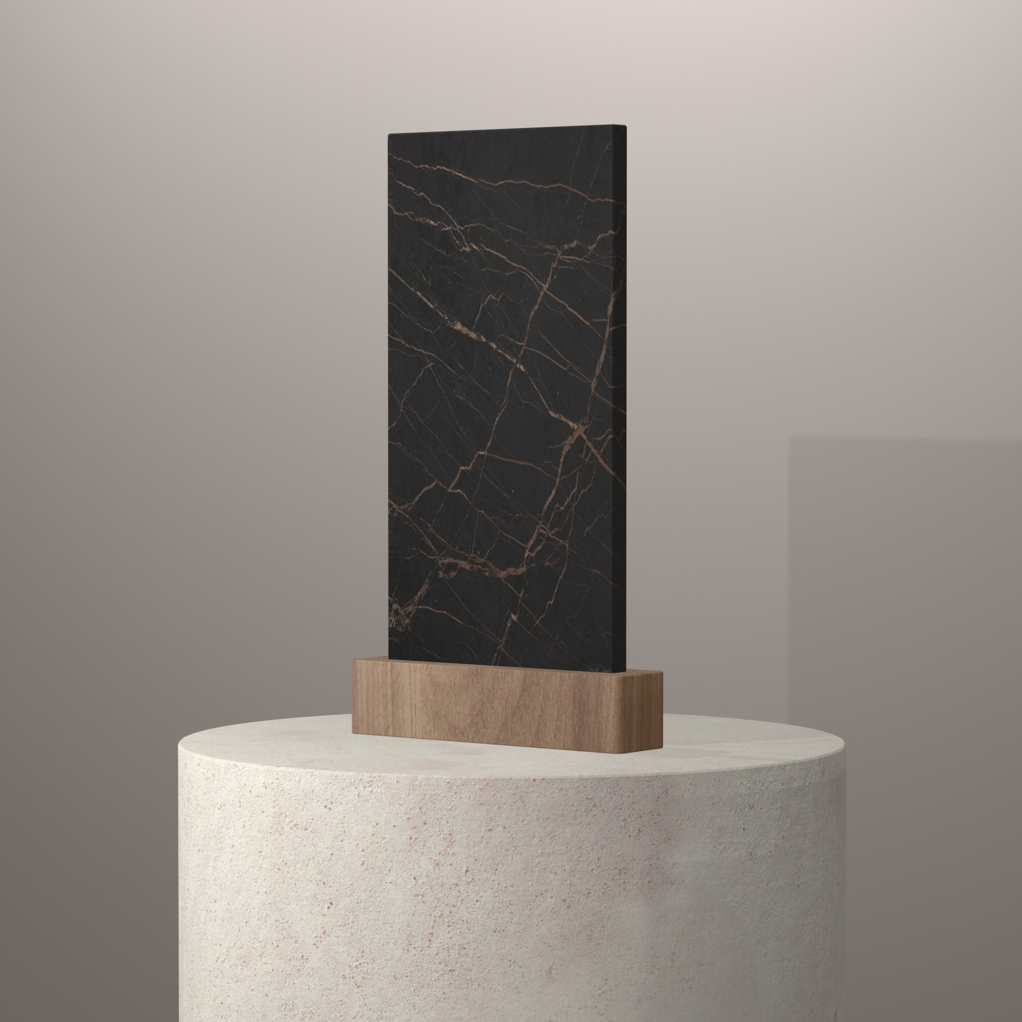Rendu 3D du coloris Laurent en Ceramique Dekton sur piédestal