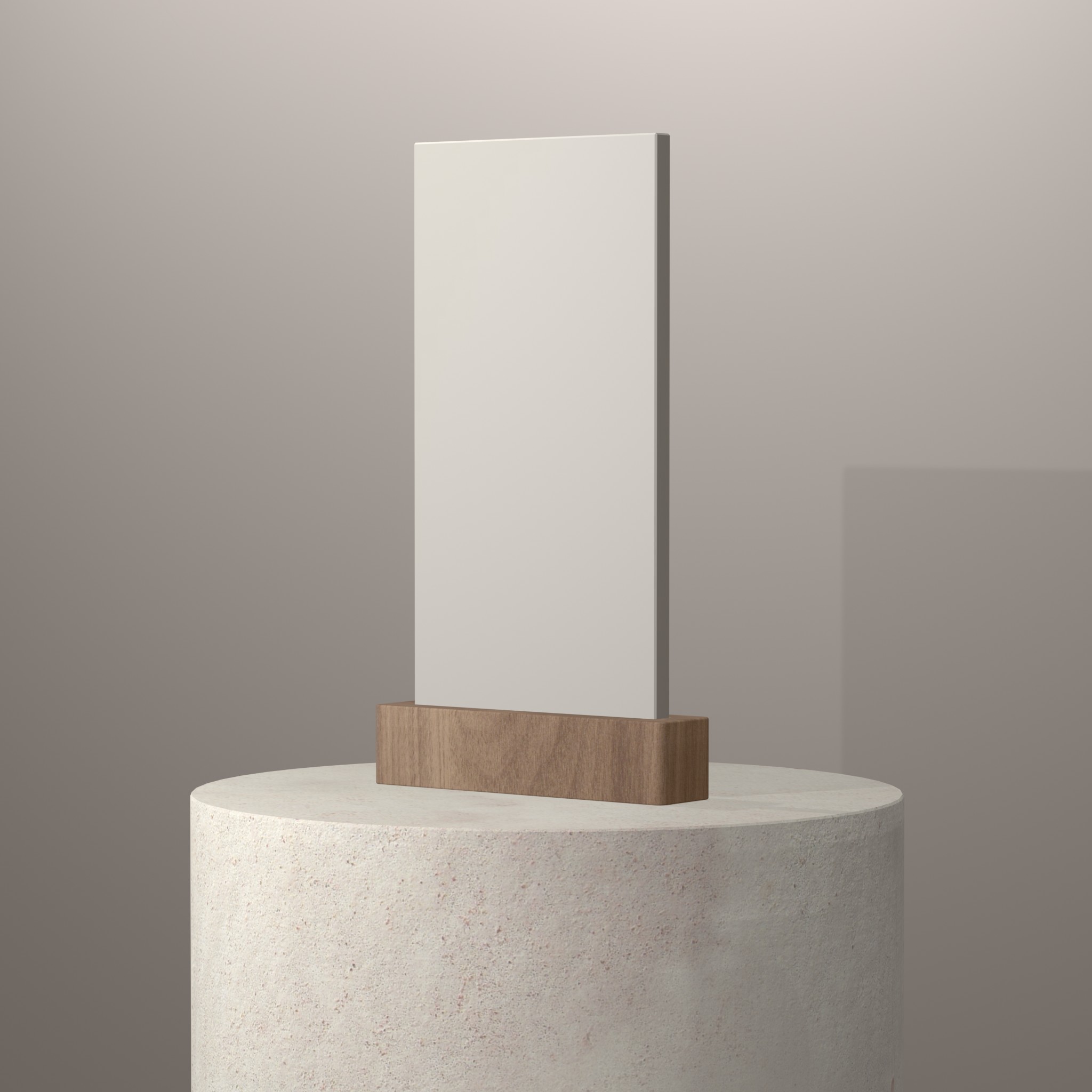 Rendu 3D du coloris Mooné en Ceramique Dekton sur piédestal