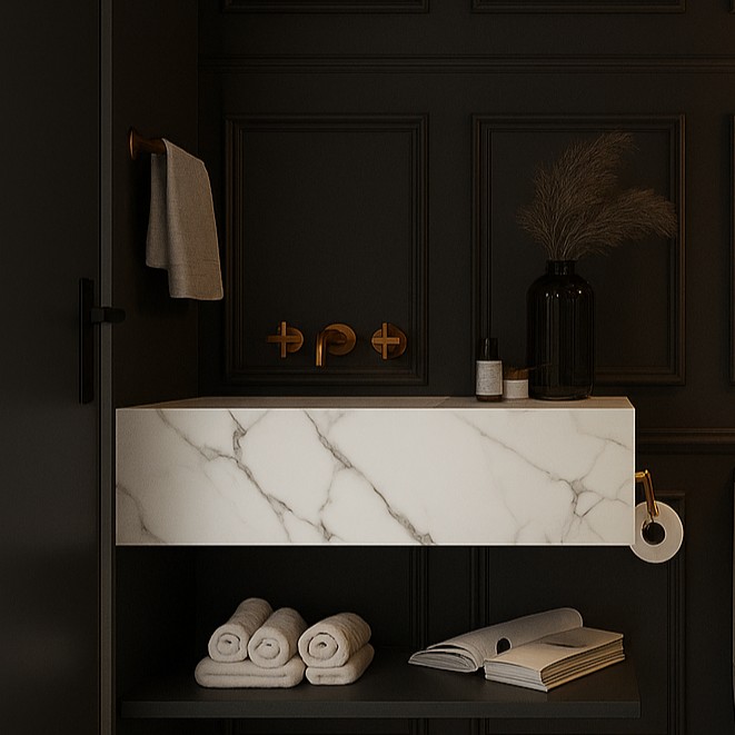 Réalisation n°1 du plan de travail Aura 22 en Ceramique Dekton