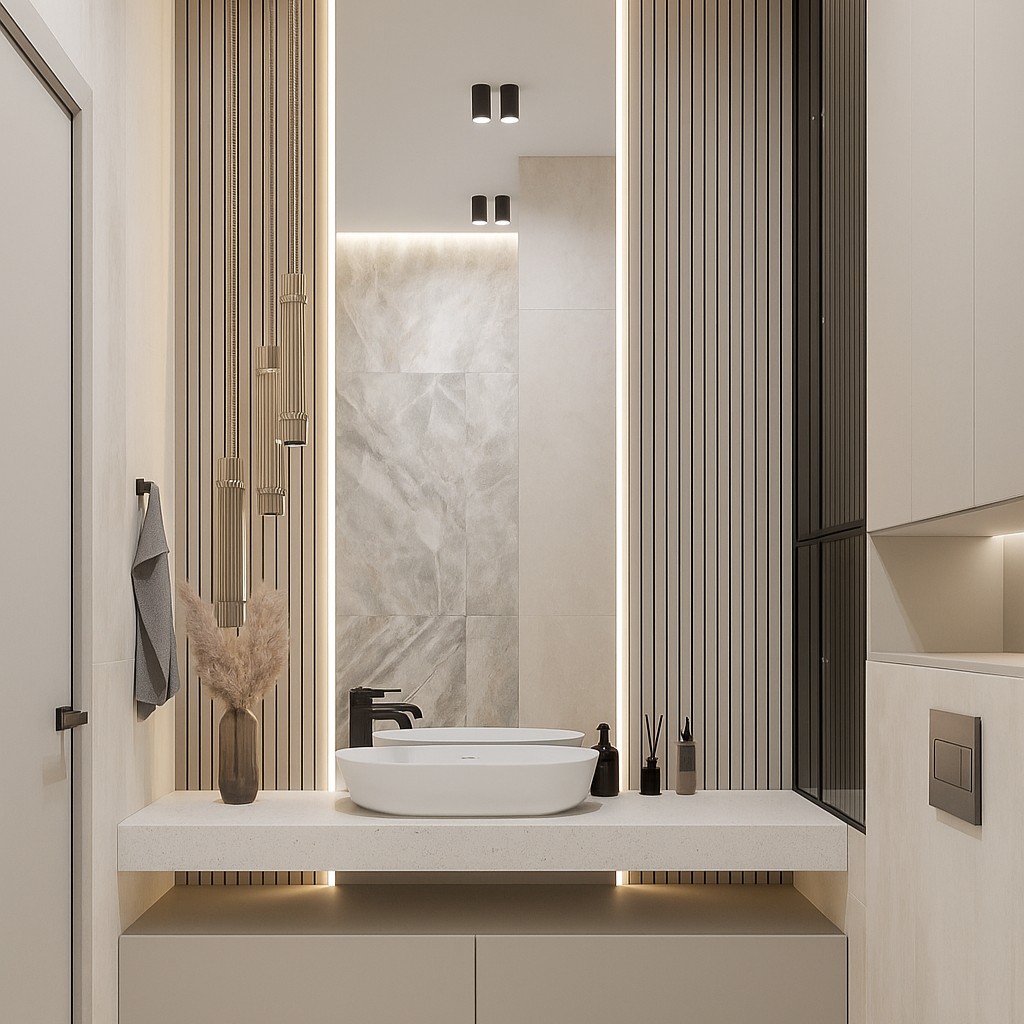 Réalisation n°2 du plan de travail Polar en Ceramique Dekton