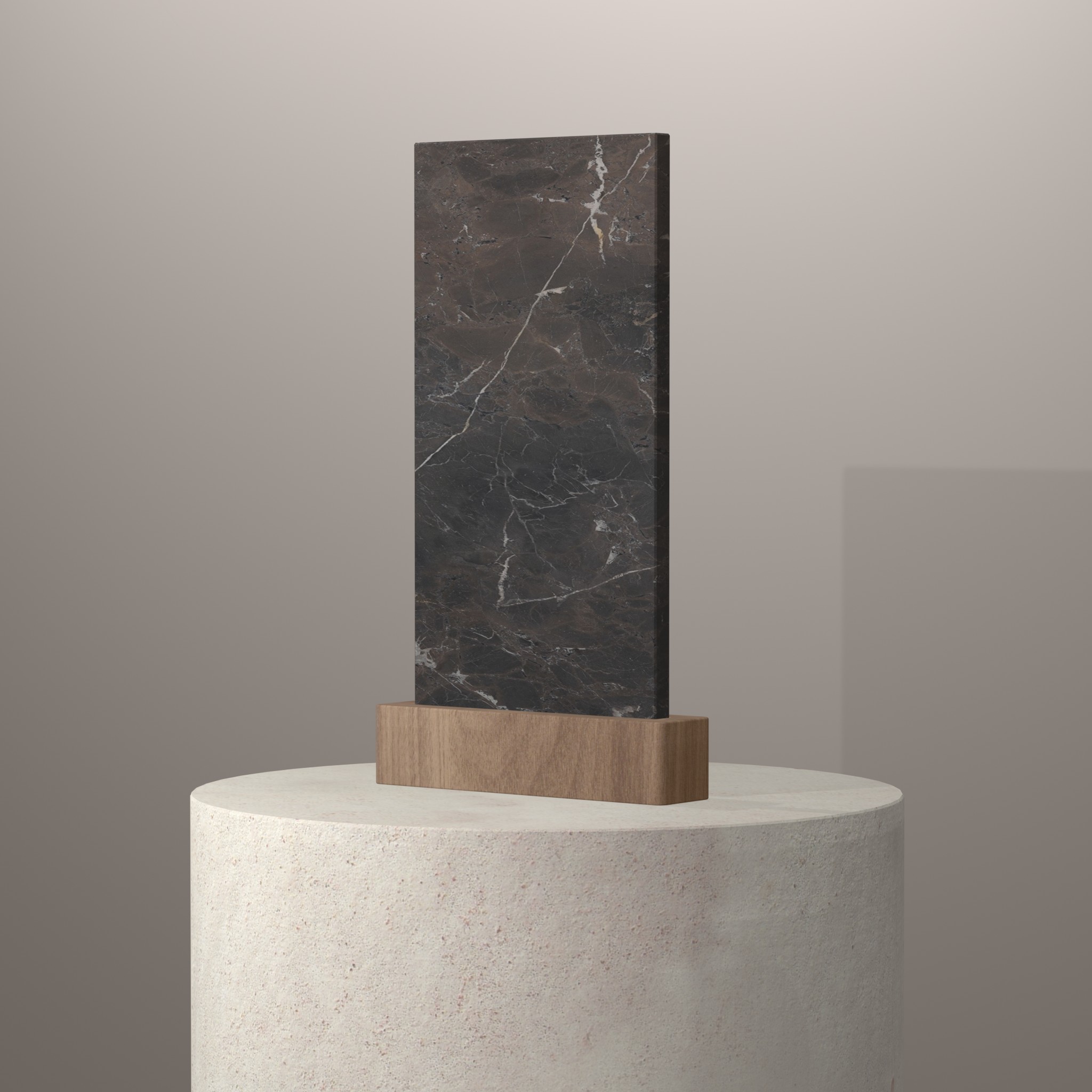 Rendu 3D du coloris Cosmos en Ceramique Mstone sur piédestal