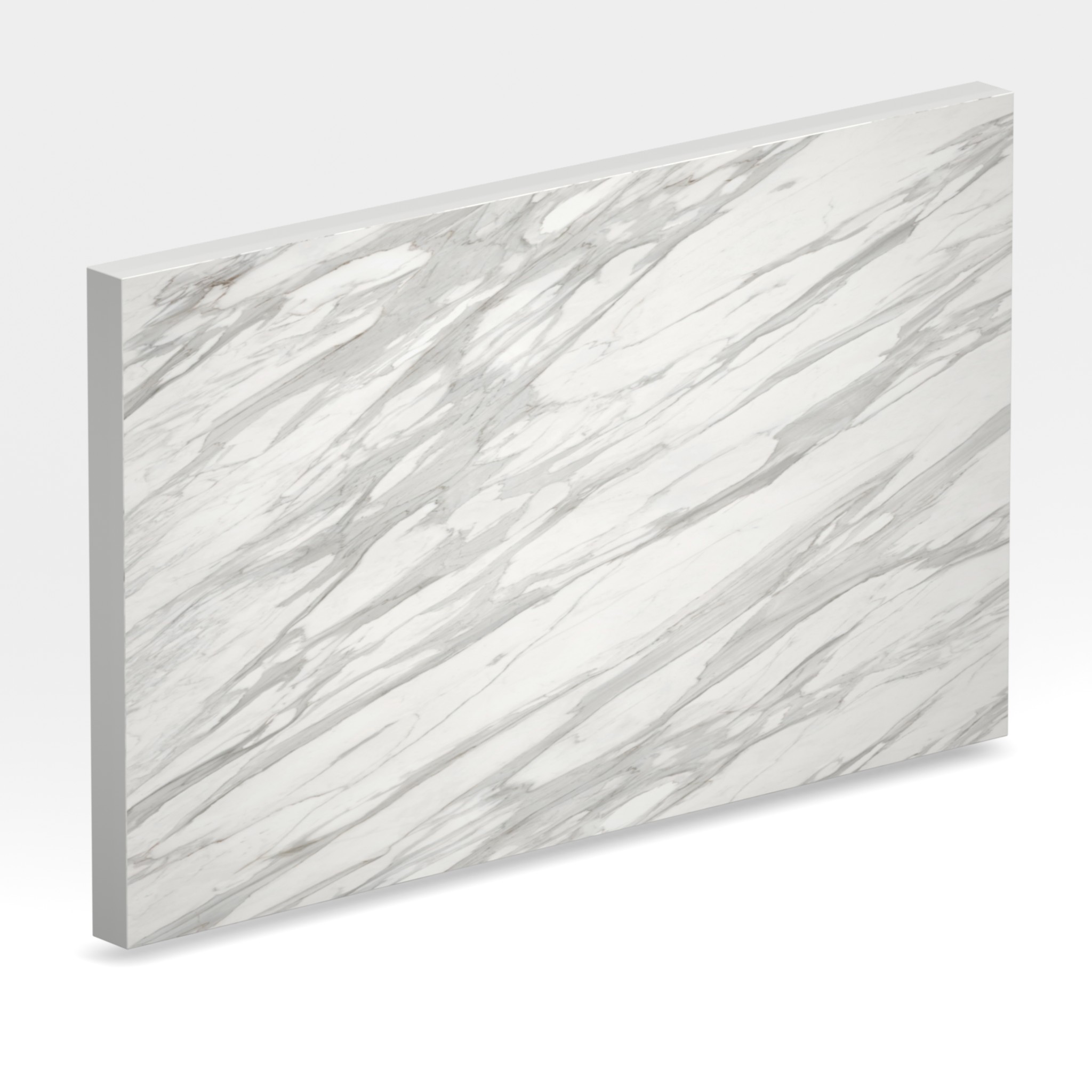 Rendu 3D de la tranche du coloris Calacatta Gold en Ceramique Neolith The Size
