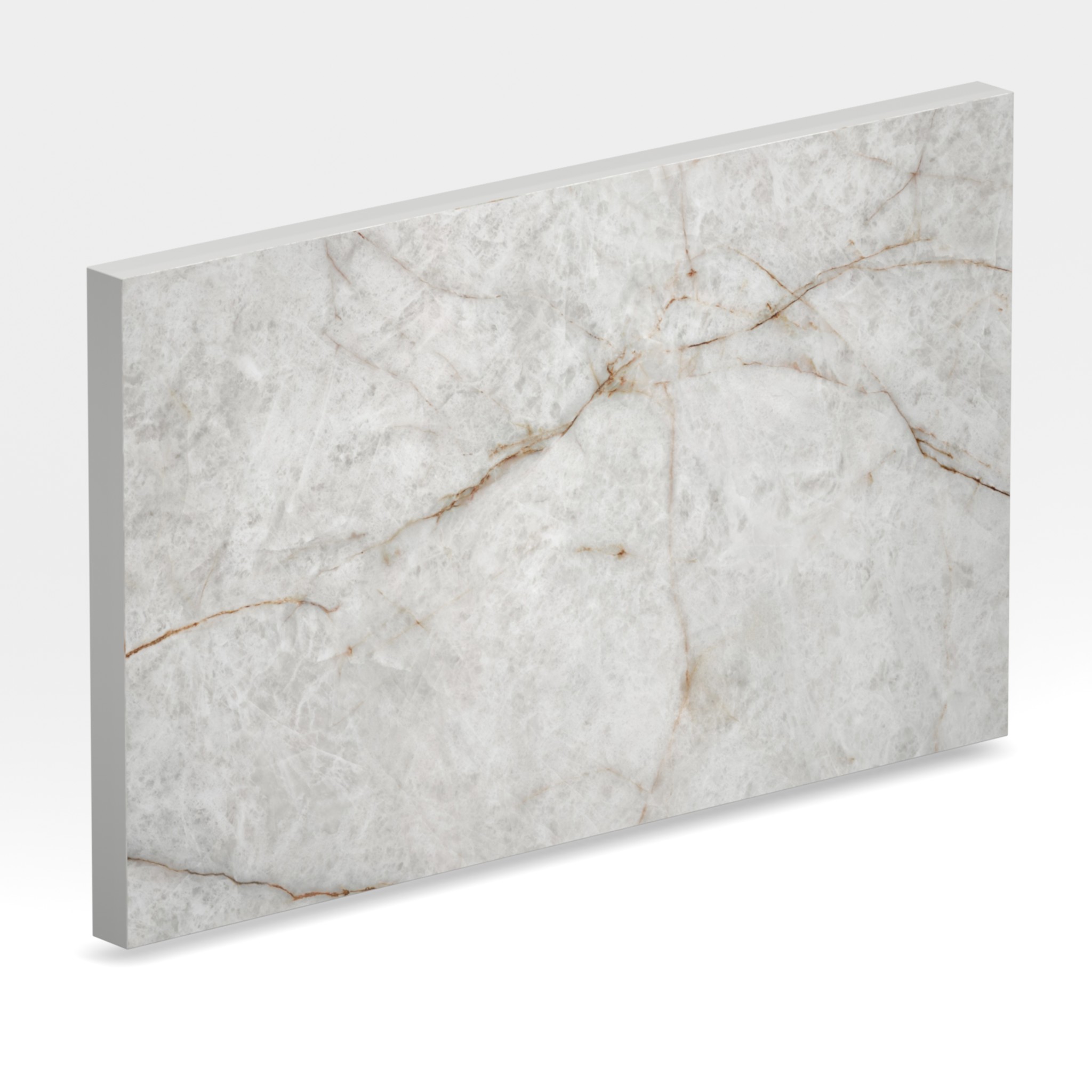 Rendu 3D de la tranche du coloris Himalaya Cristal en Ceramique Neolith The Size