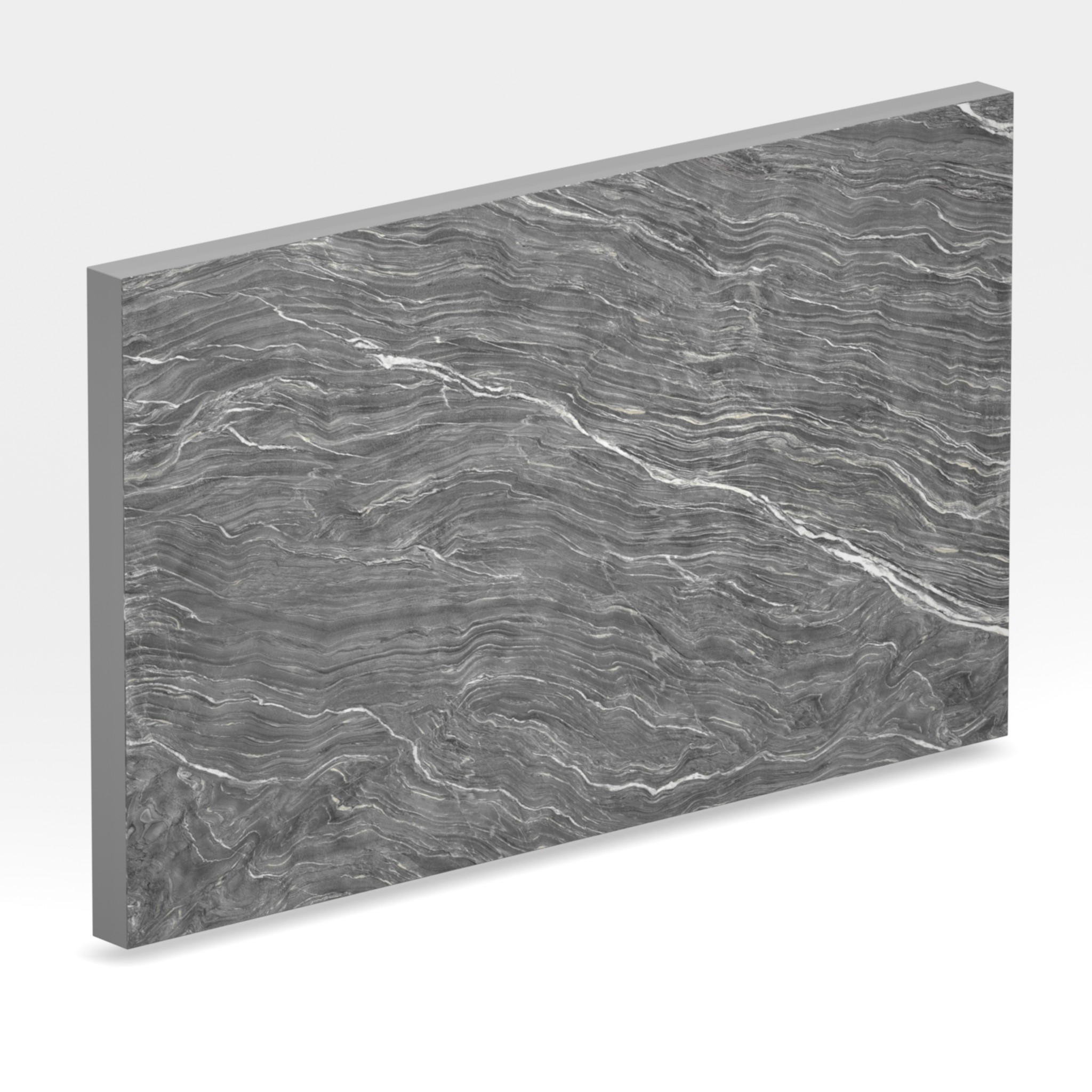Rendu 3D de la tranche du coloris Mar del Plata en Ceramique Neolith The Size