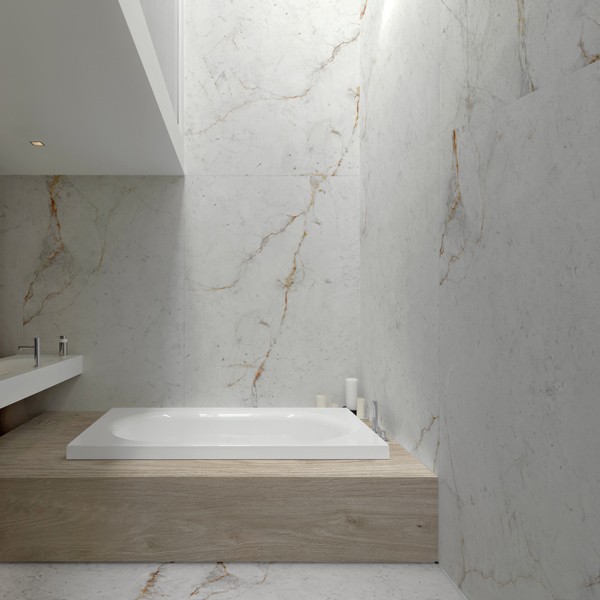 Réalisation n°3 du plan de travail Abu Dhabi White en Ceramique Neolith The Size
