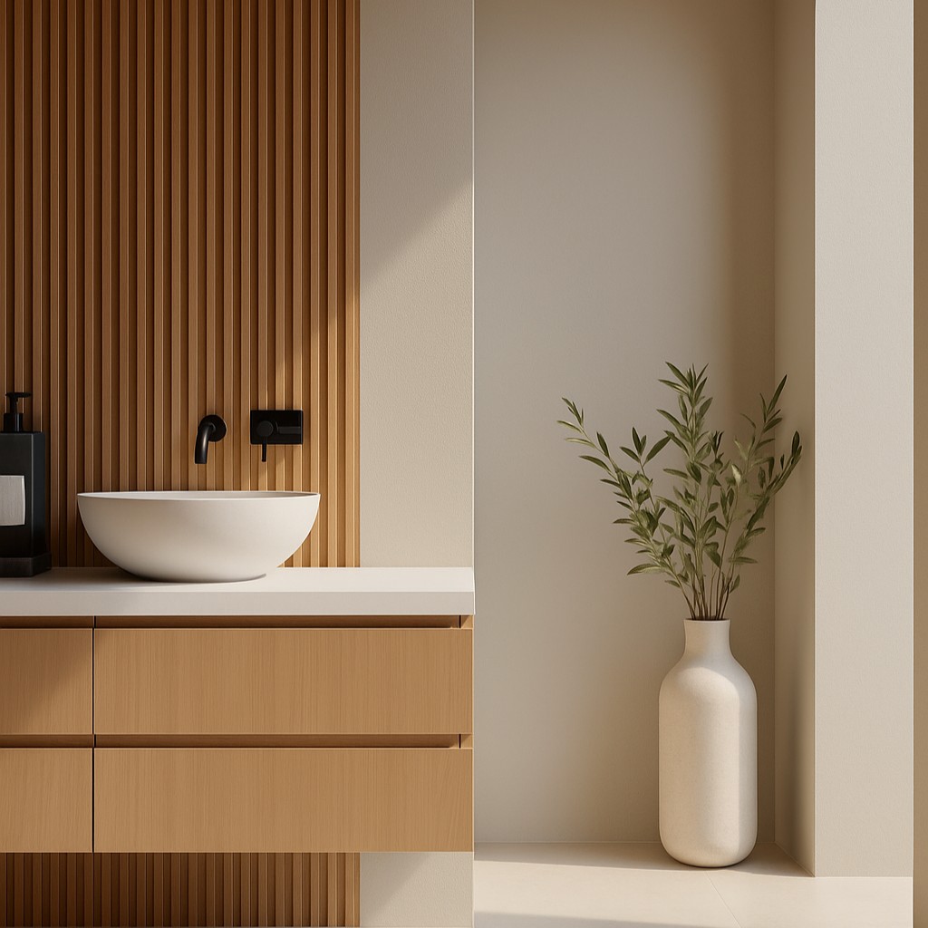Réalisation n°2 du plan de travail Arctic White en Ceramique Neolith The Size