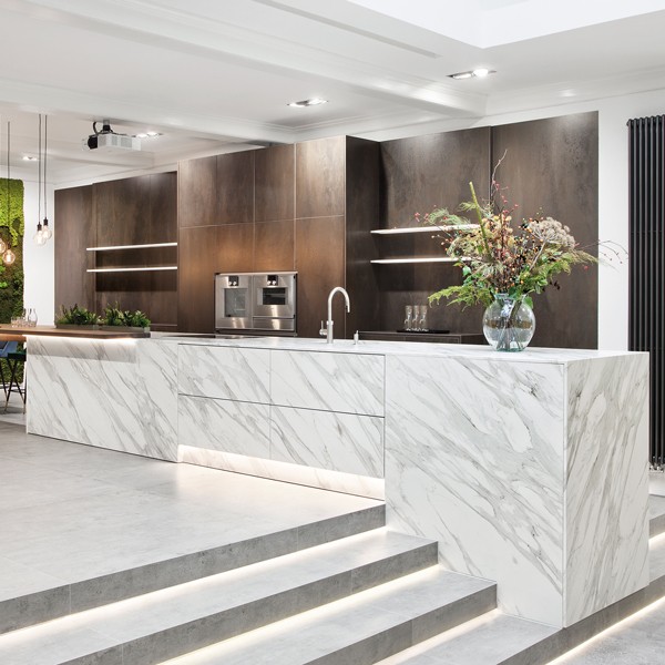Réalisation n°5 du plan de travail Calacatta Gold en Ceramique Neolith The Size