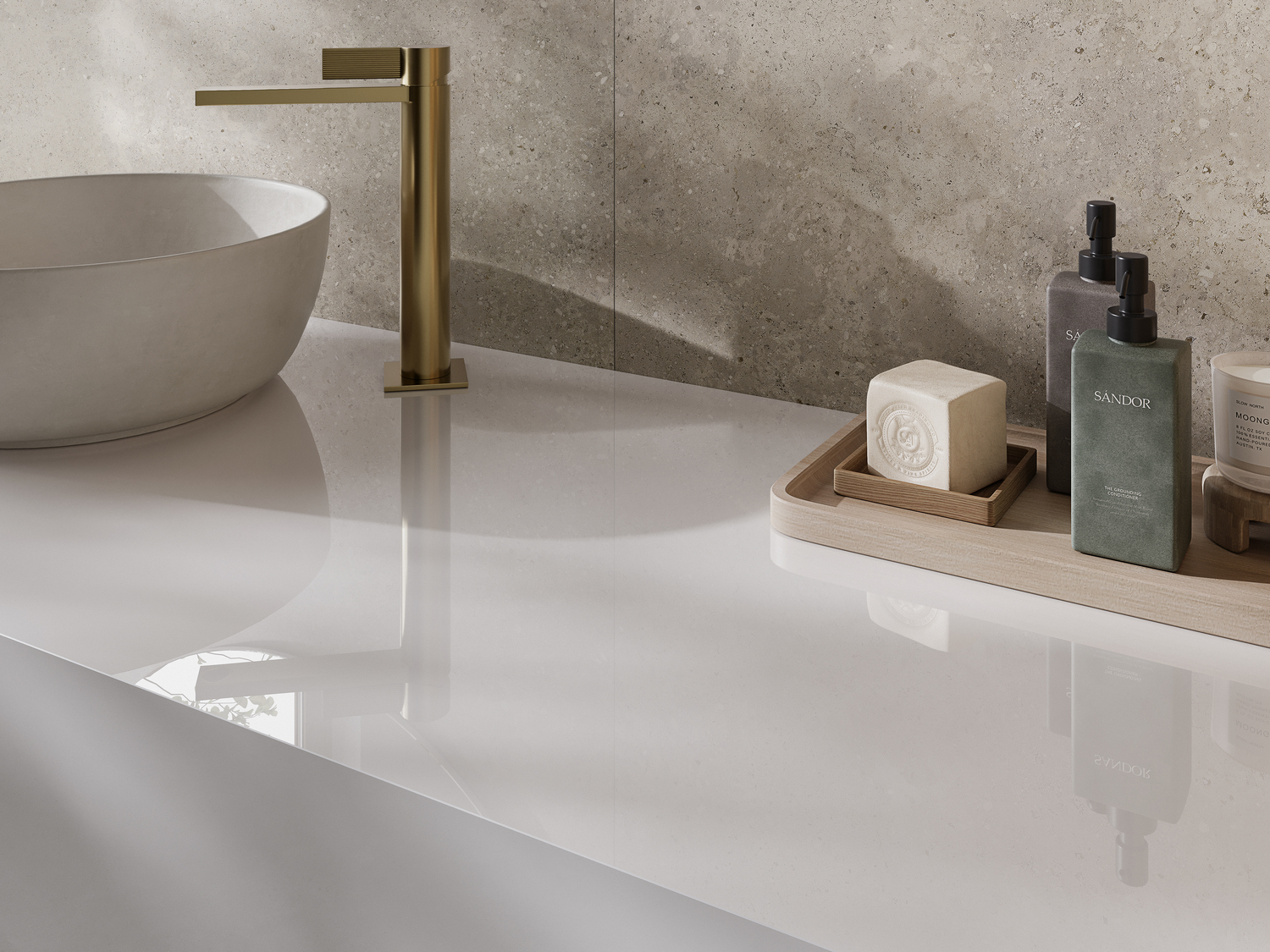 Réalisation n°3 du plan de travail Lux en Ceramique Neolith The Size