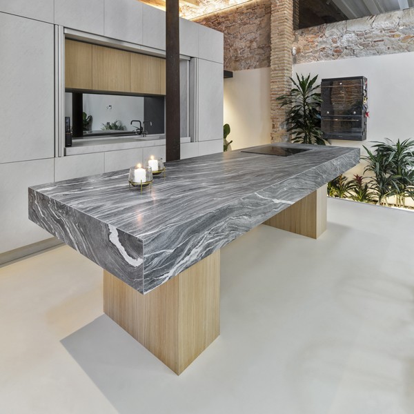 Réalisation n°1 du plan de travail Mar del Plata en Ceramique Neolith The Size