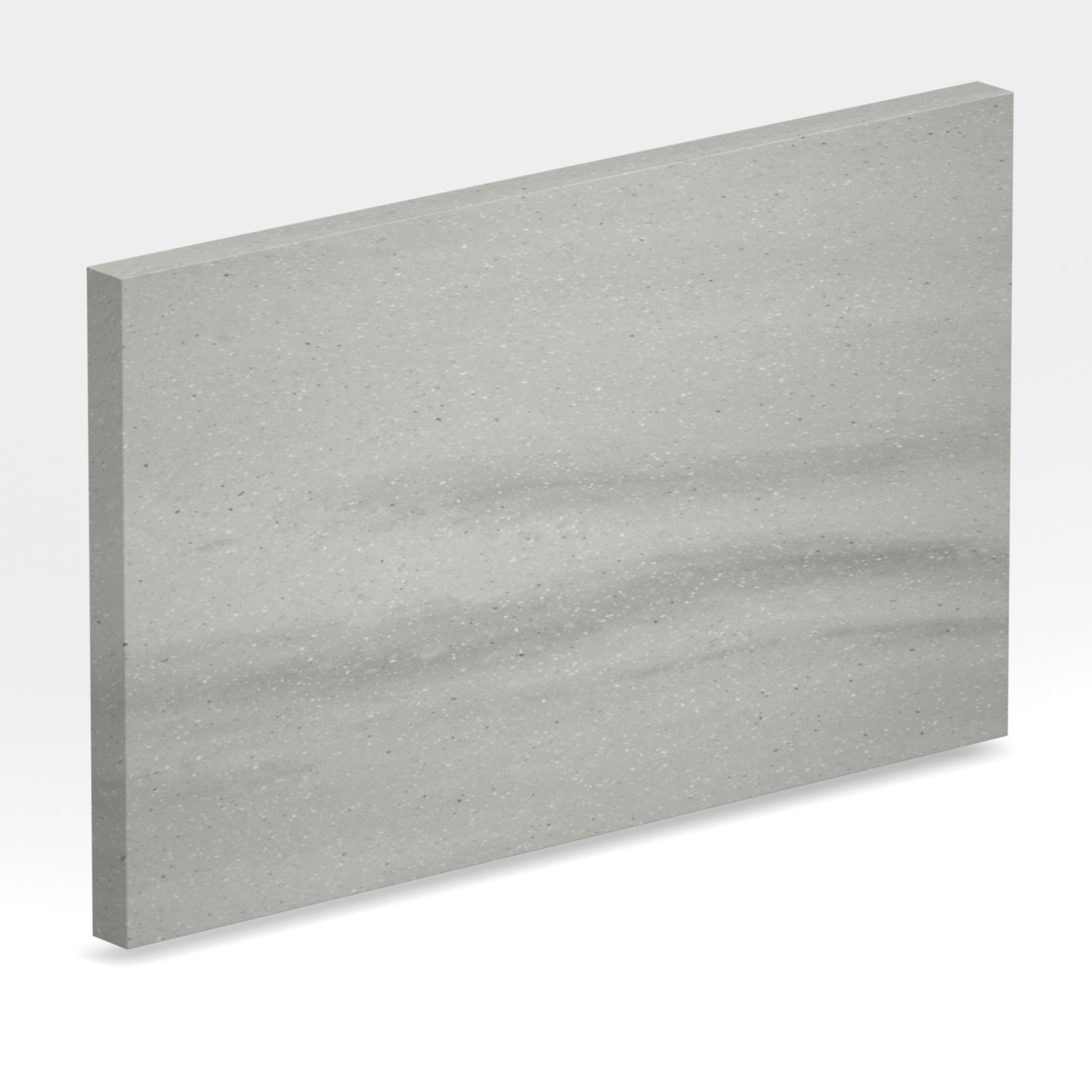 Rendu 3D de la tranche du coloris Artista Grey en Resine Corian