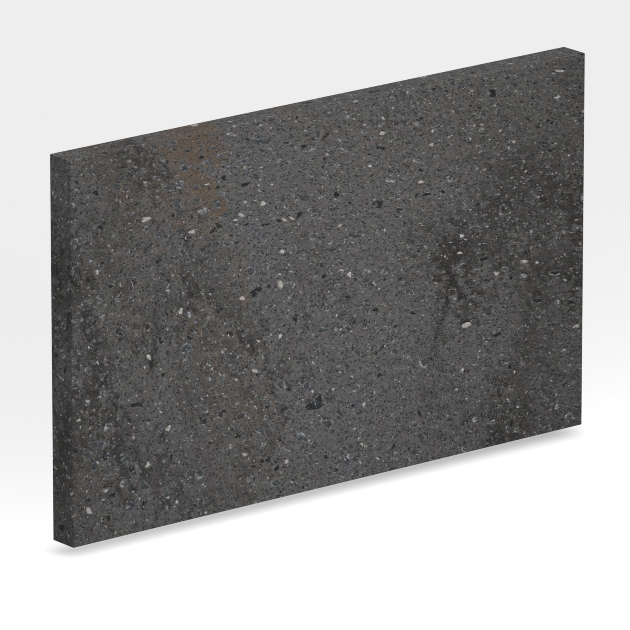 Rendu 3D de la tranche du coloris Lava Rock en Resine Corian