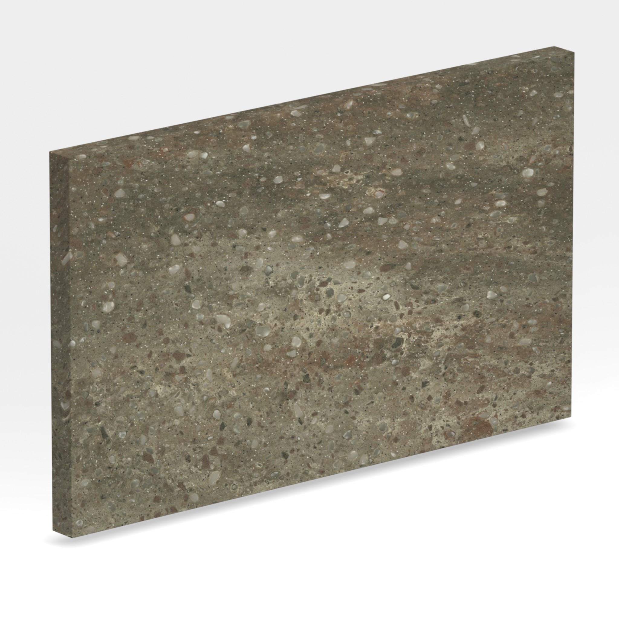 Rendu 3D de la tranche du coloris Rosemary en Resine Corian