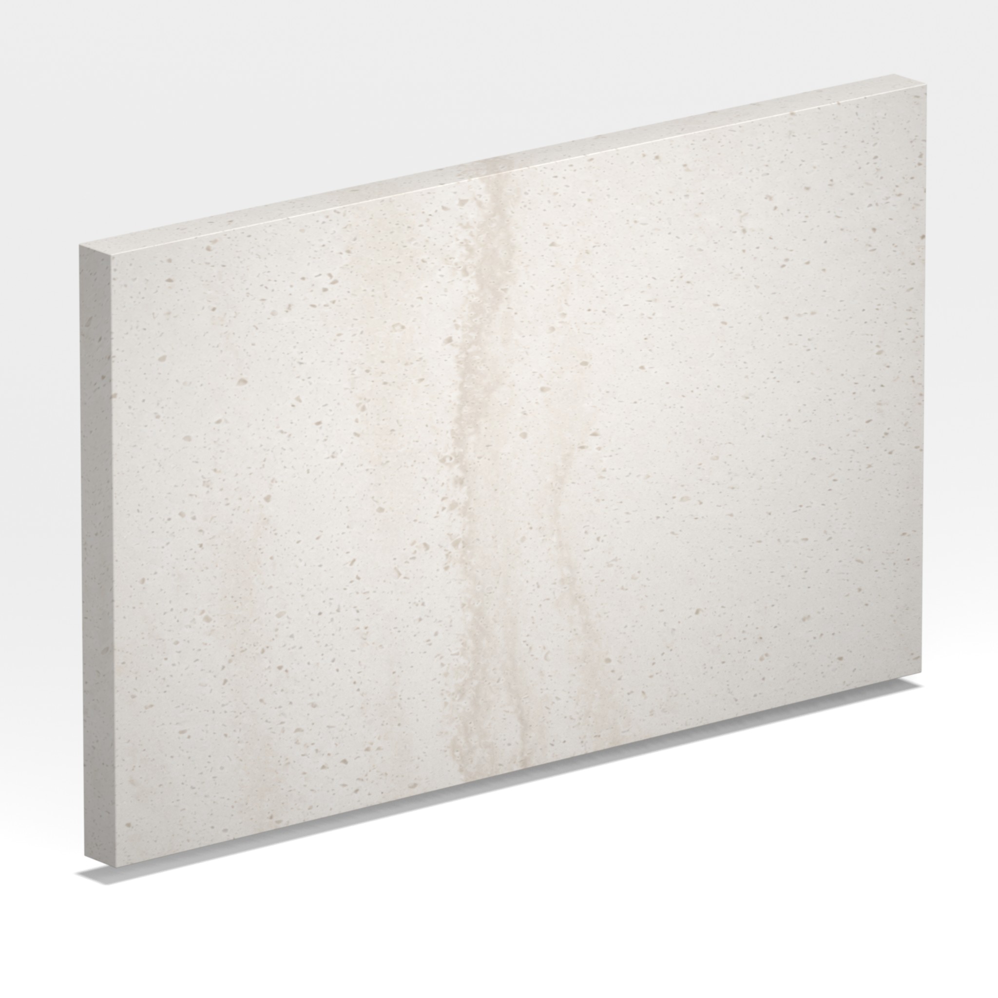 Rendu 3D de la tranche du coloris Travertine Firenze en Resine Corian
