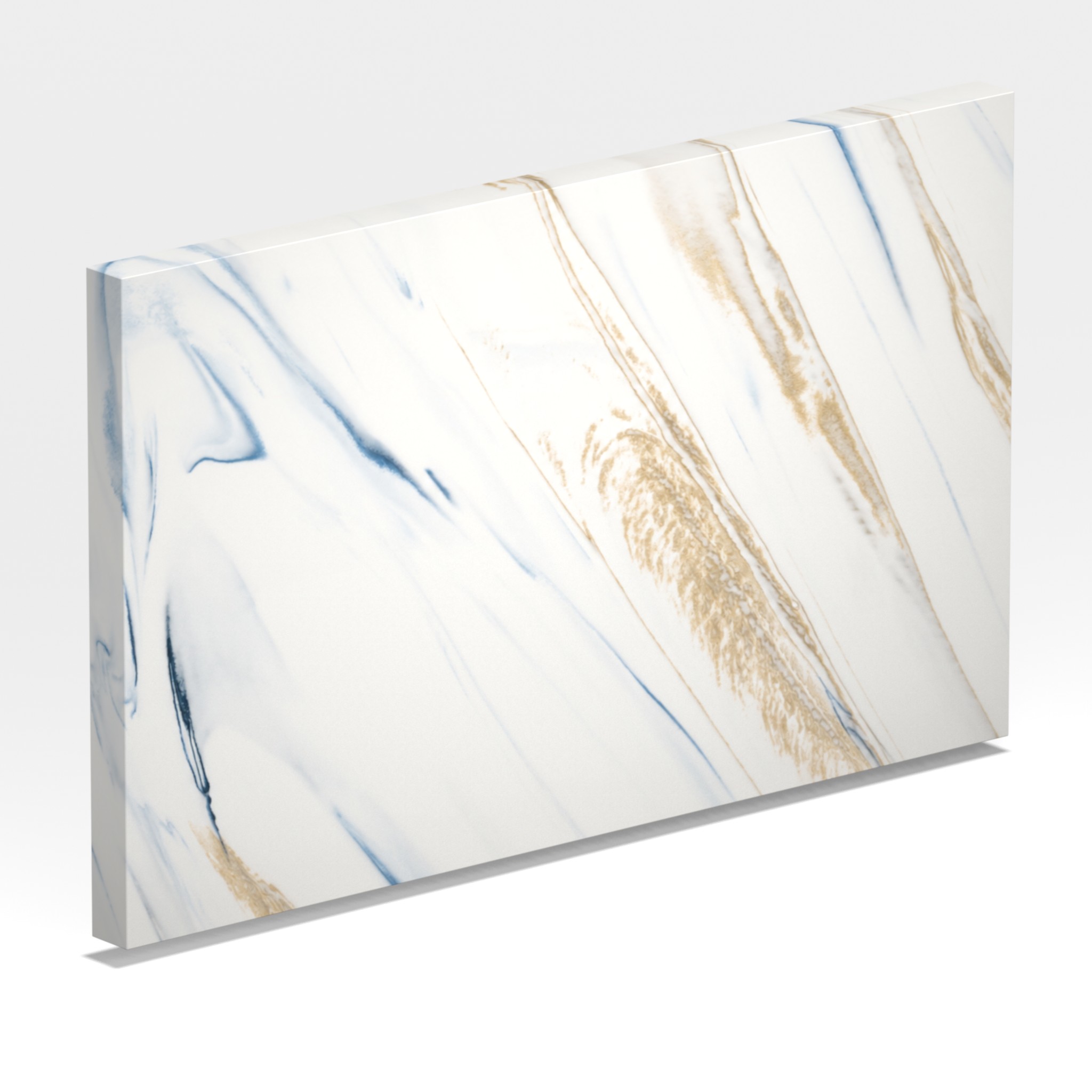 Rendu 3D de la tranche du coloris Vasto Laguna en Resine Corian
