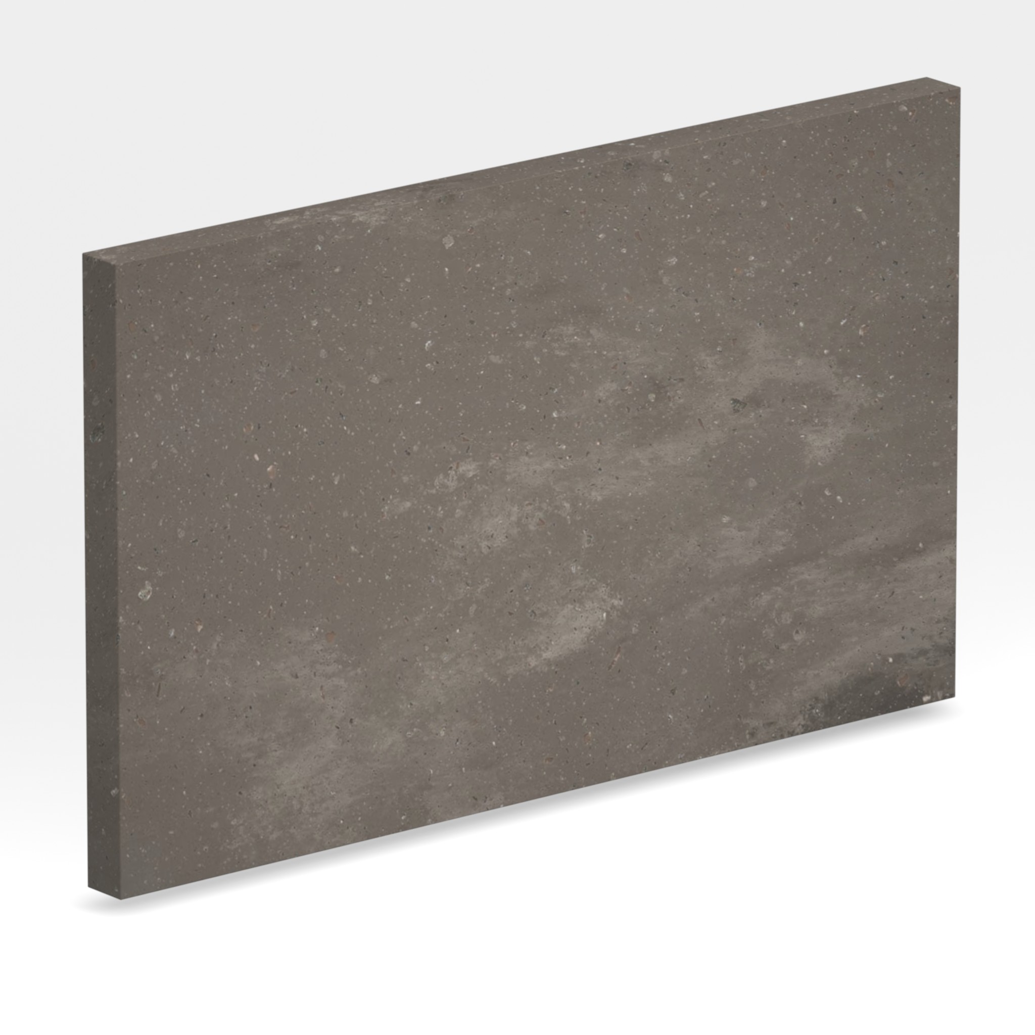 Rendu 3D de la tranche du coloris Weathered Aggregate en Resine Corian