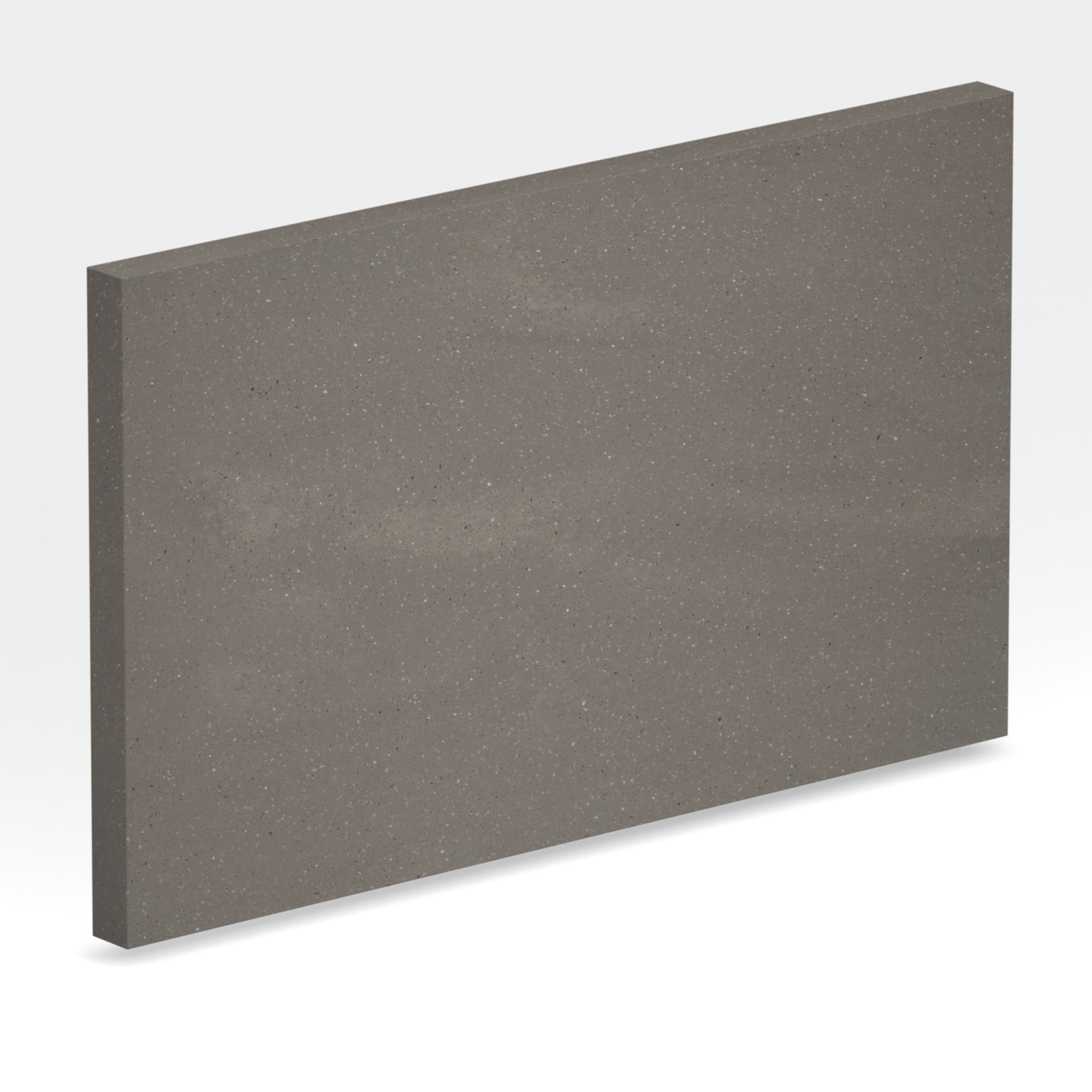 Rendu 3D de la tranche du coloris Weathered Concrete en Resine Corian