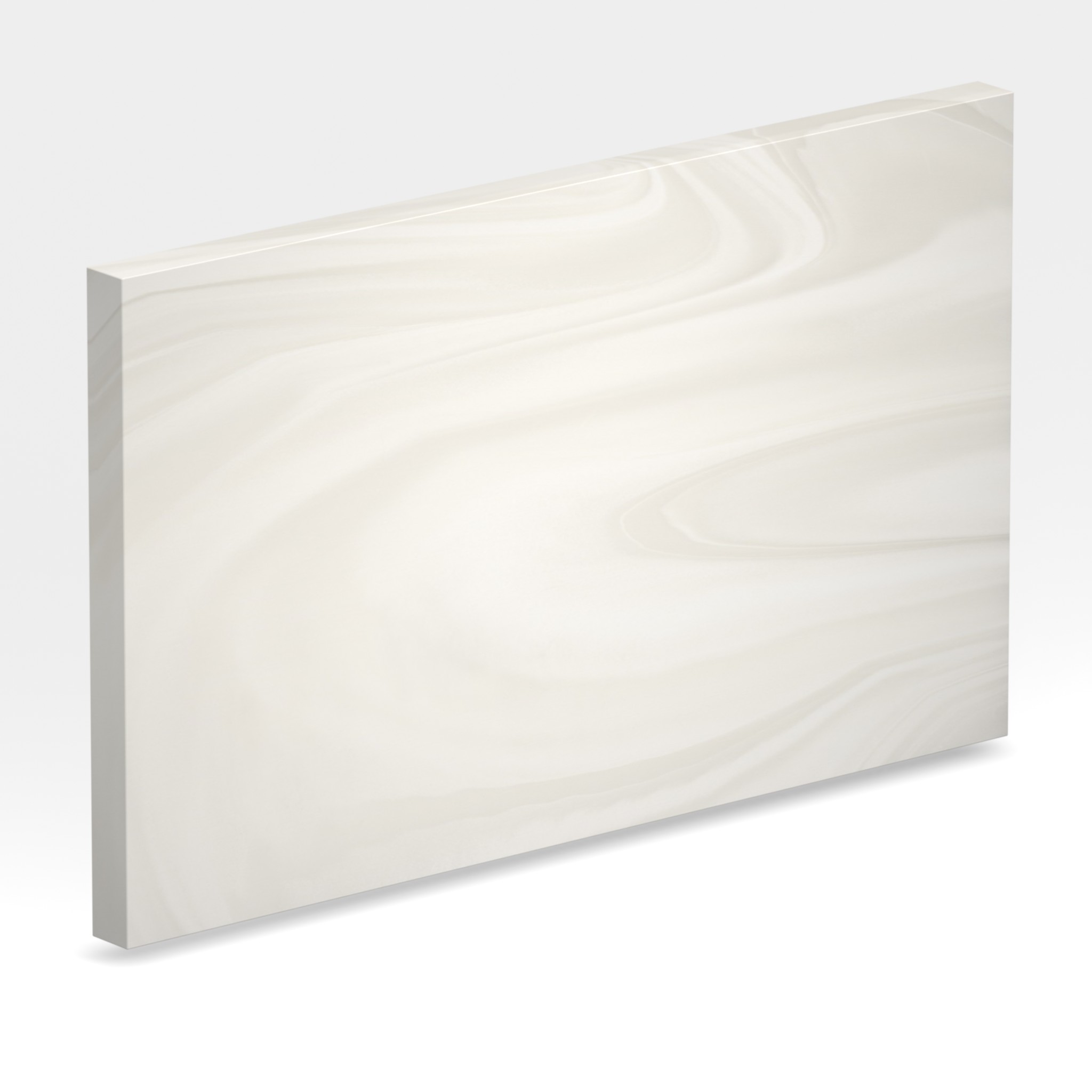 Rendu 3D de la tranche du coloris White Onyx en Resine Corian