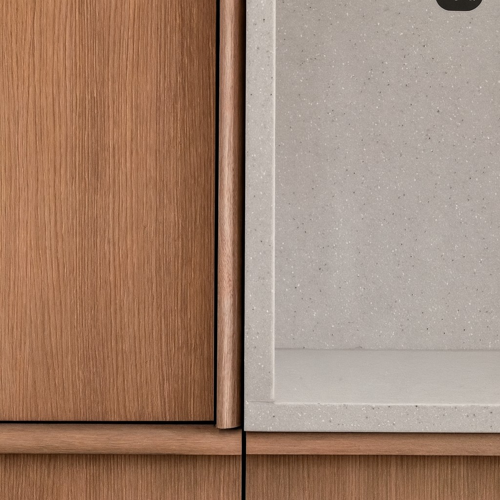 Réalisation n°3 du plan de travail Artista Grey en Resine Corian