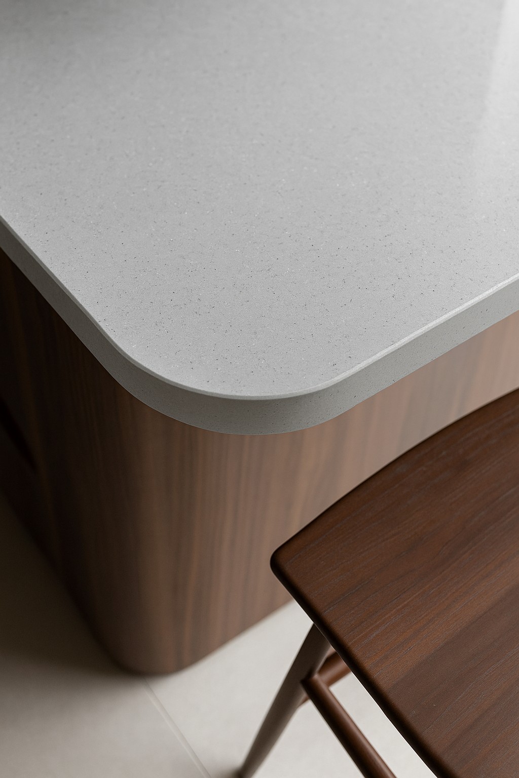 Réalisation n°4 du plan de travail Ash Concrete en Resine Corian