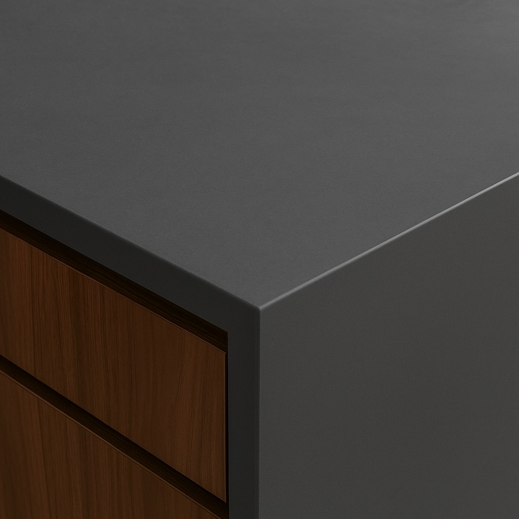 Réalisation n°2 du plan de travail Deep Cloud en Resine Corian