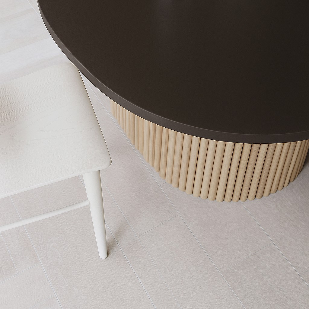 Réalisation n°2 du plan de travail Deep Espresso en Resine Corian