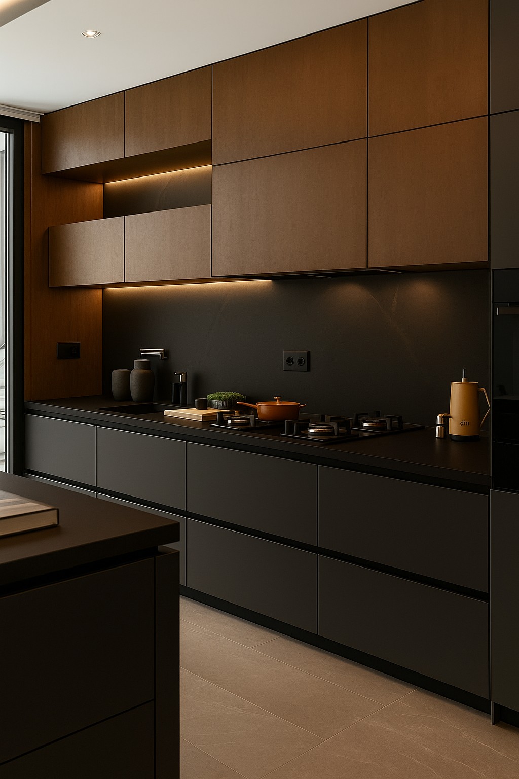 Réalisation n°3 du plan de travail Deep Espresso en Resine Corian