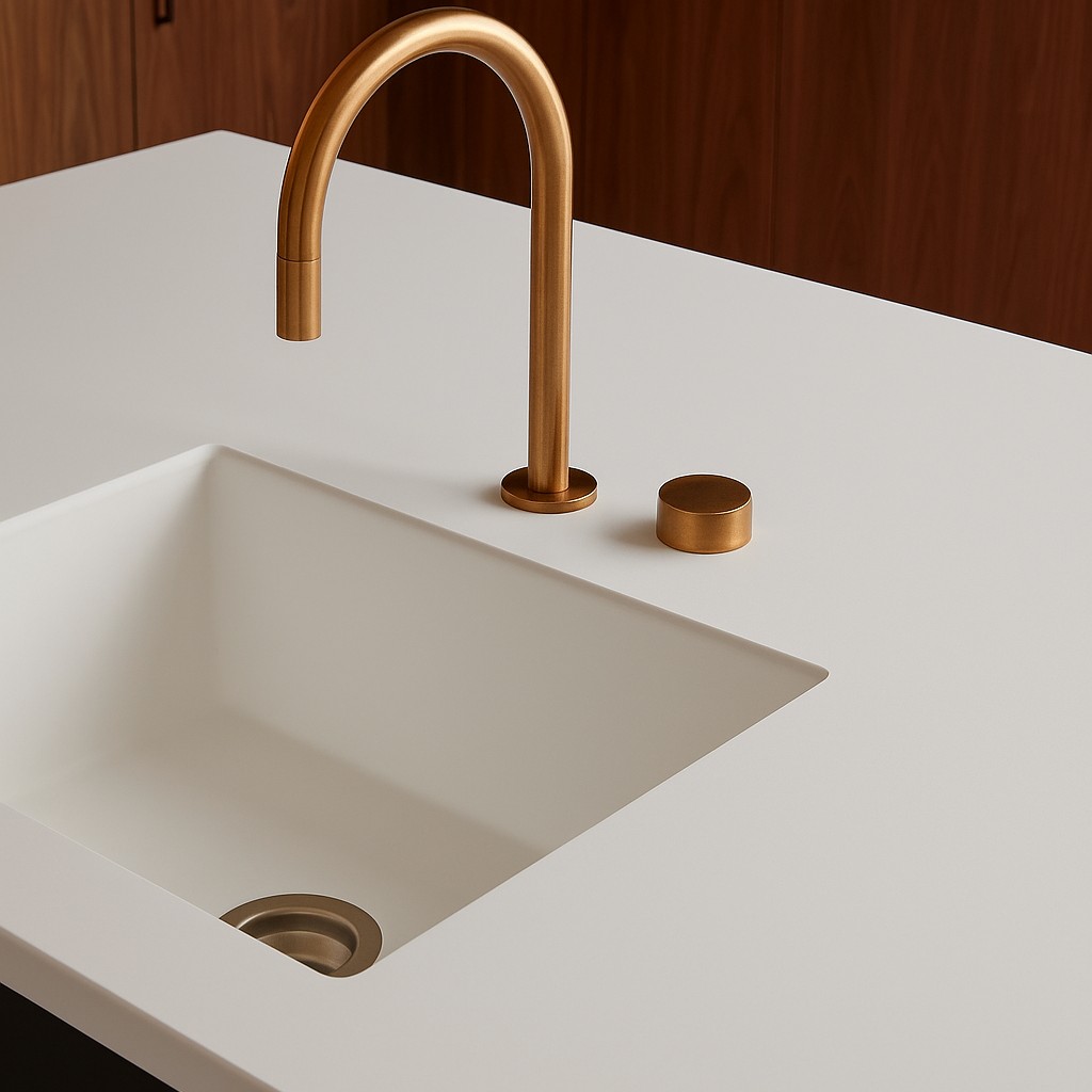 Réalisation n°1 du plan de travail Designer White en Resine Corian
