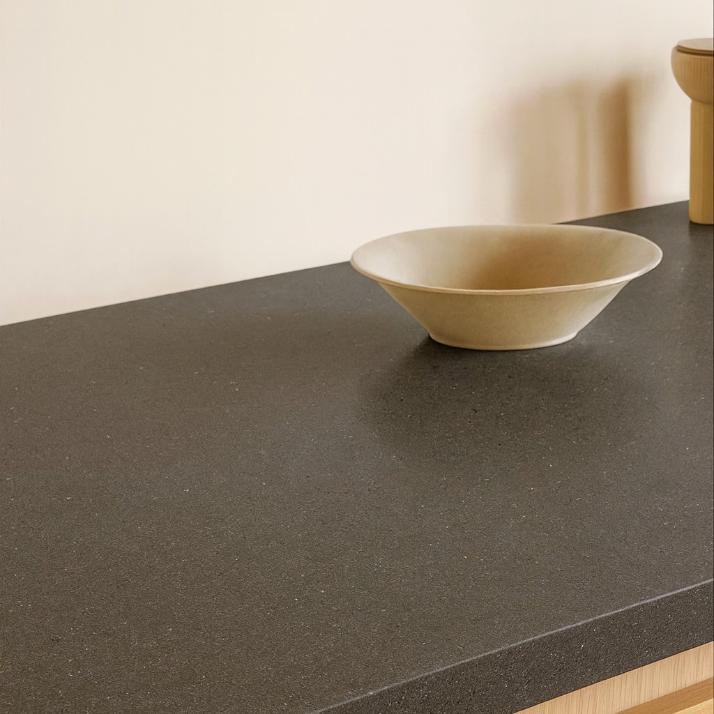Réalisation n°1 du plan de travail Lava Rock en Resine Corian