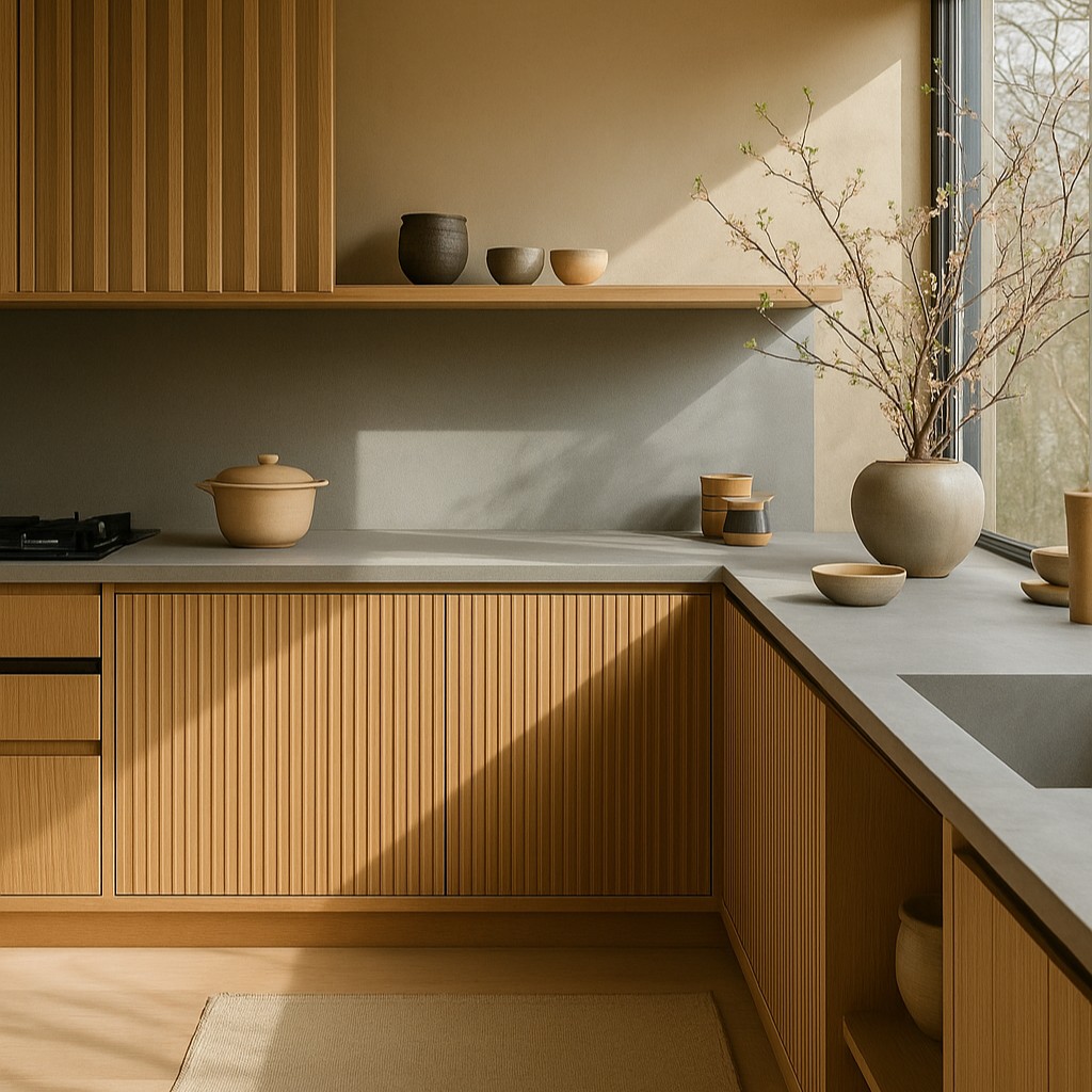 Réalisation n°1 du plan de travail Natural Gray en Resine Corian