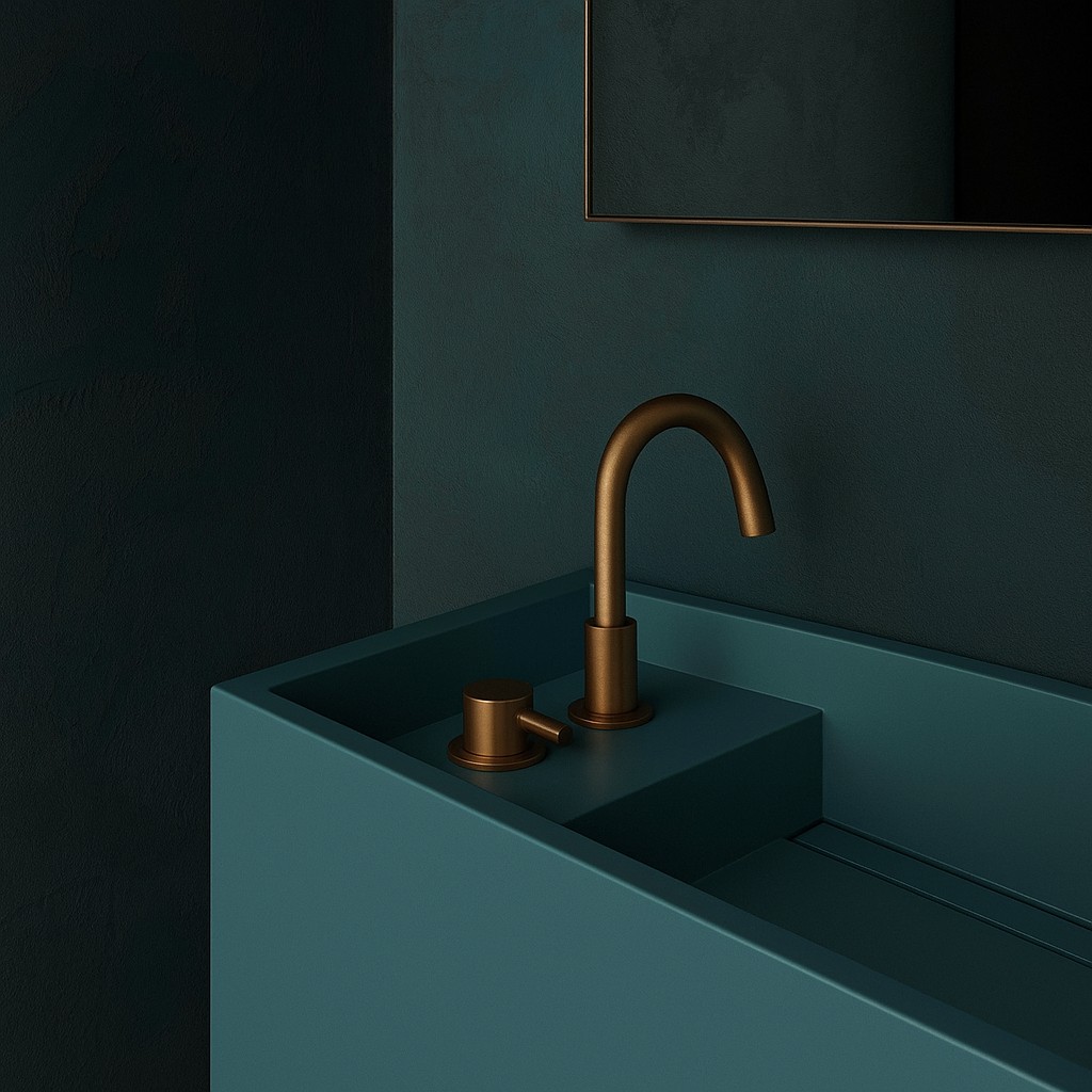 Réalisation n°1 du plan de travail Verdant en Resine Corian