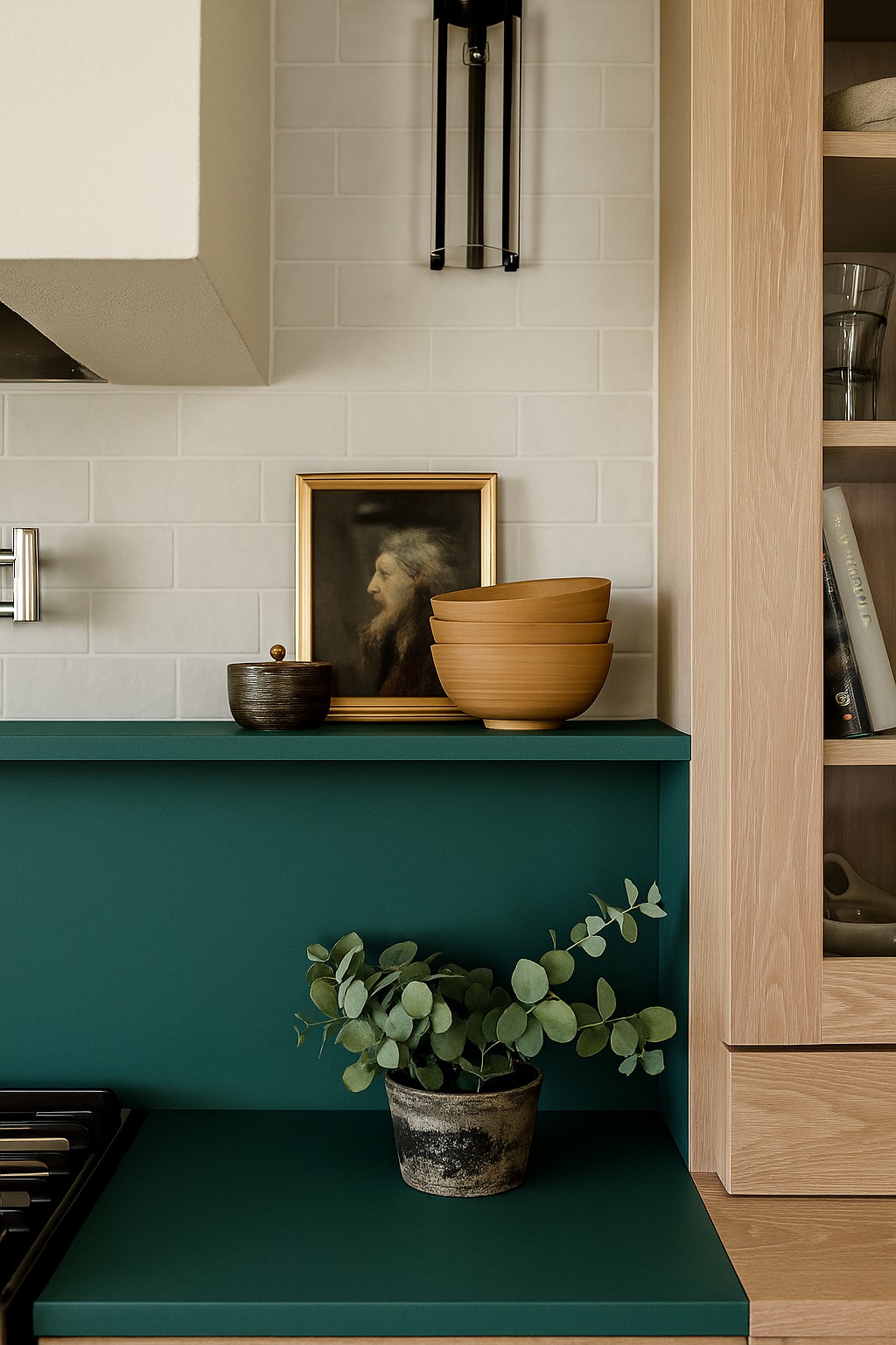 Réalisation n°2 du plan de travail Verdant en Resine Corian
