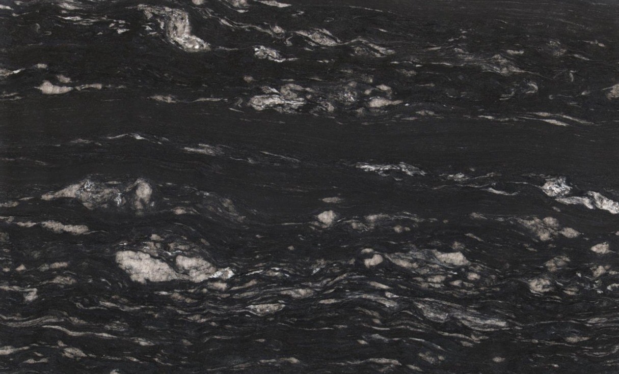 Épaisseur et finition de tranche du coloris Black Cosmic en Granit
