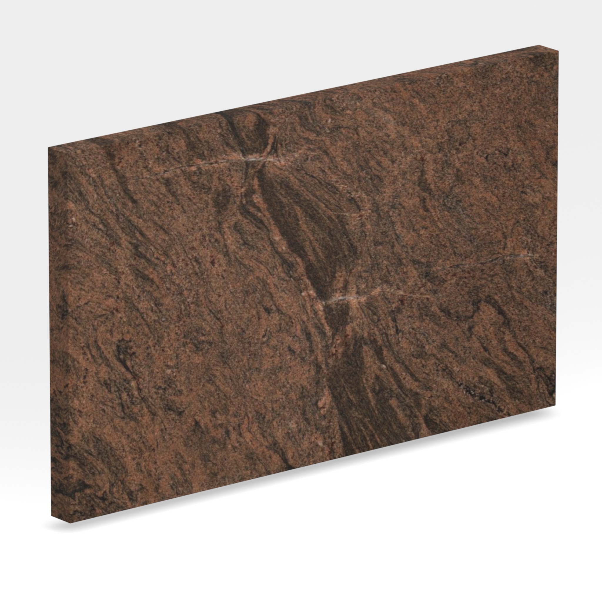 Rendu 3D de la tranche du coloris Multicolor Red en Granit