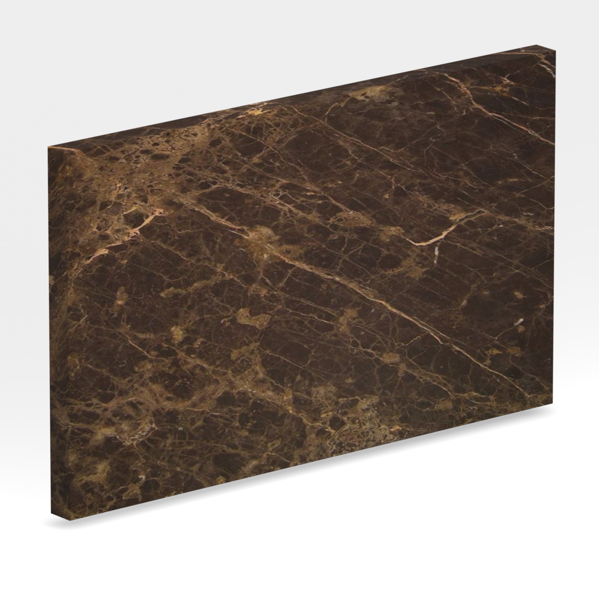 Rendu 3D de la tranche du coloris Emperador Dark en Marbre