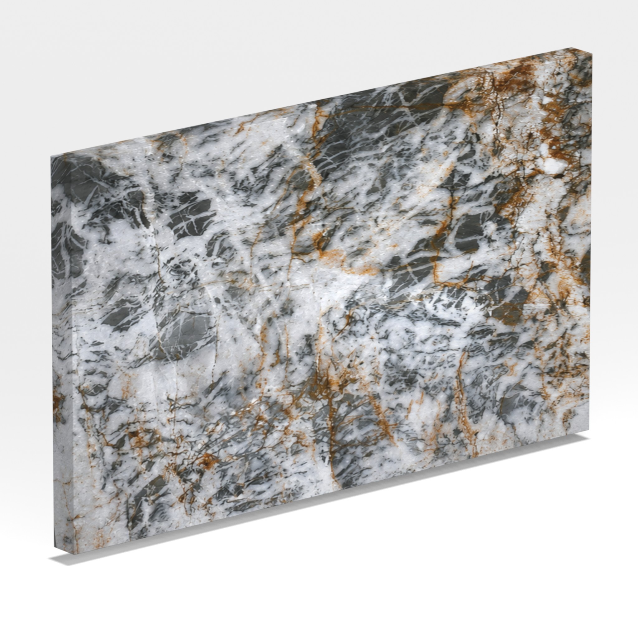 Rendu 3D de la tranche du coloris Aura Crystal en Quartzite