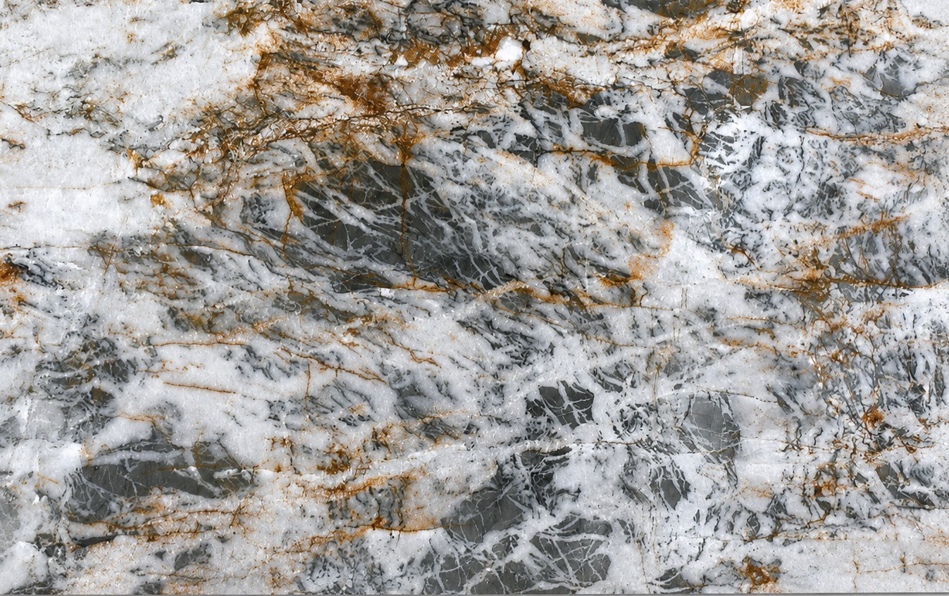 Épaisseur et finition de tranche du coloris Aura Crystal en Quartzite