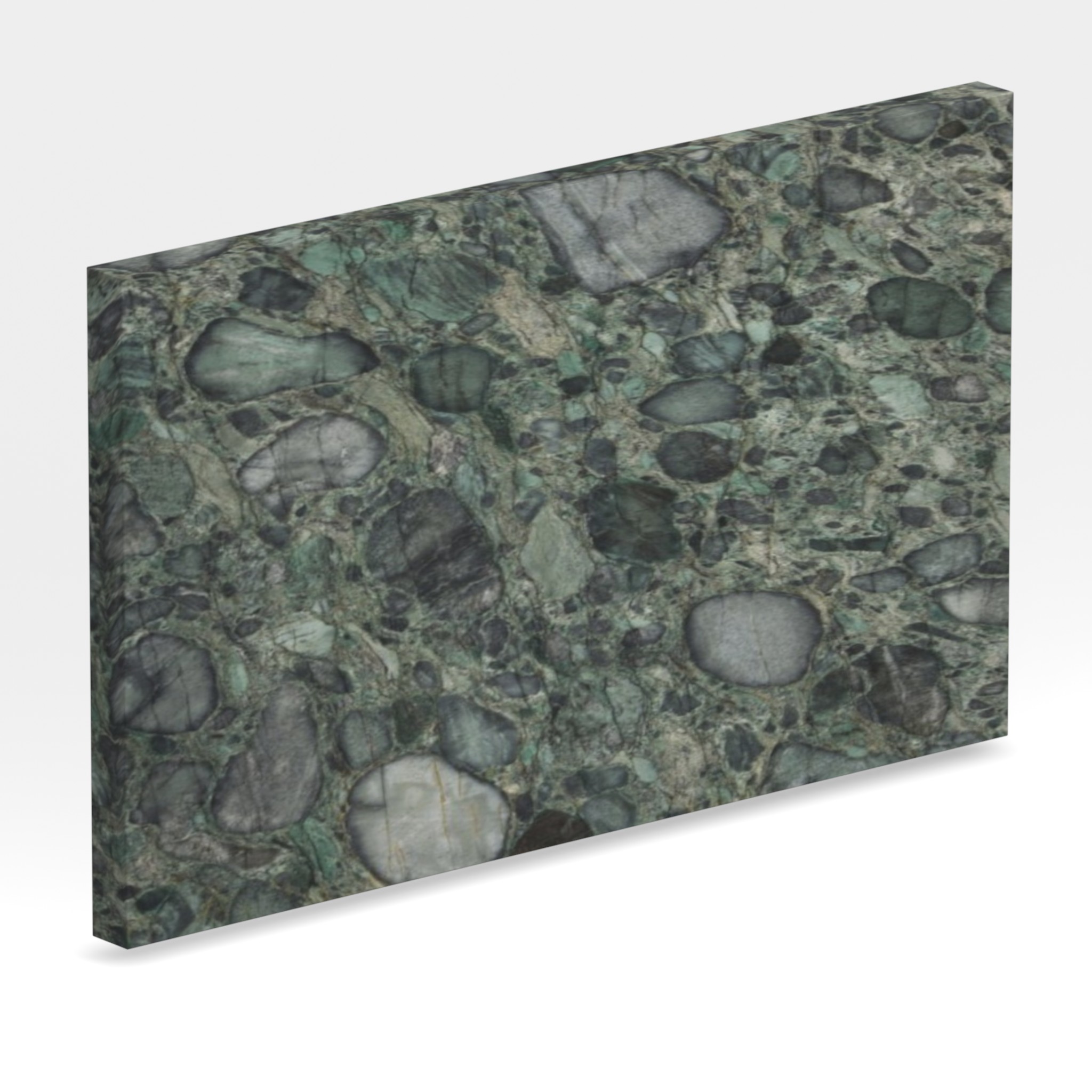 Rendu 3D de la tranche du coloris Emerald Green en Quartzite