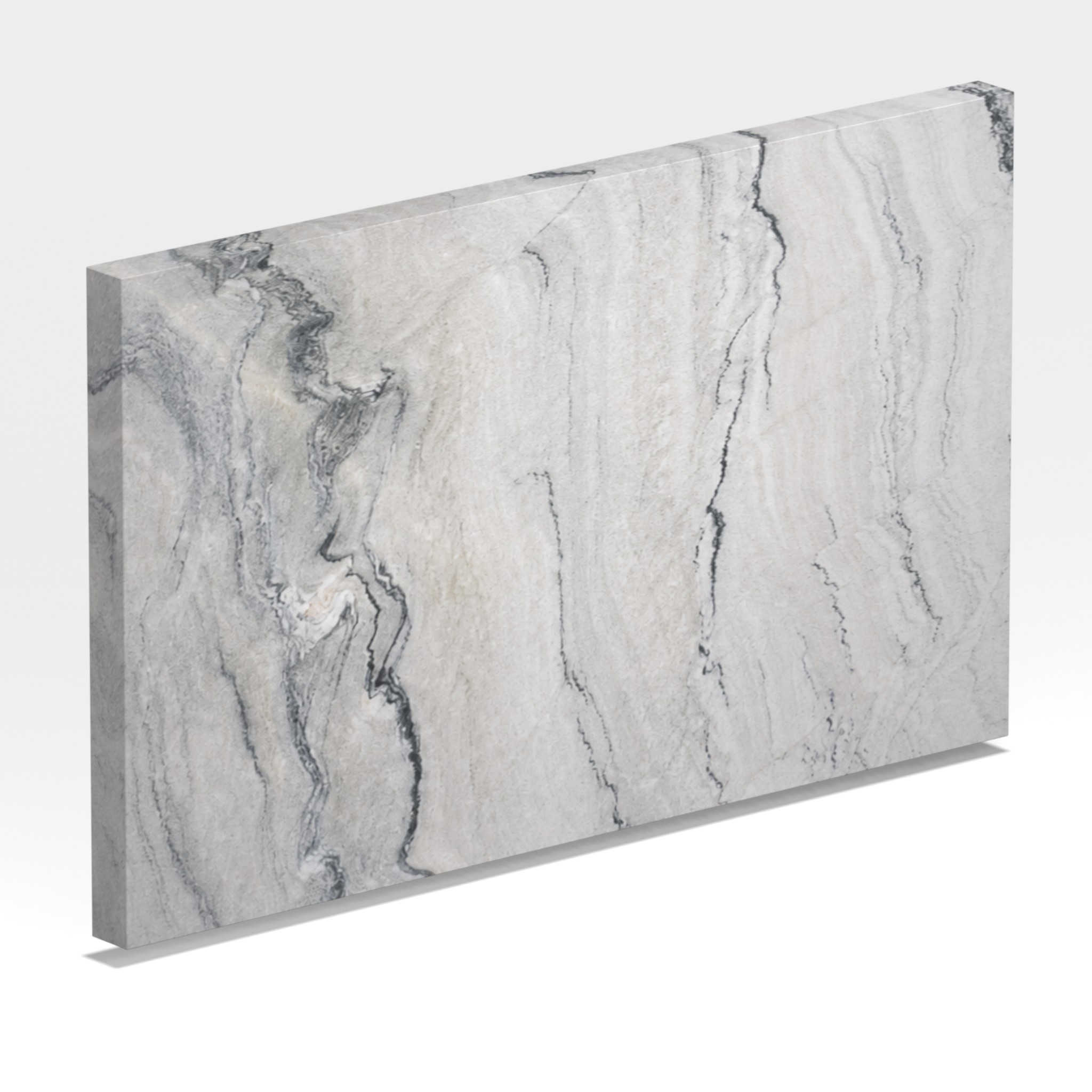 Rendu 3D de la tranche du coloris Macaubas Fantasy en Quartzite