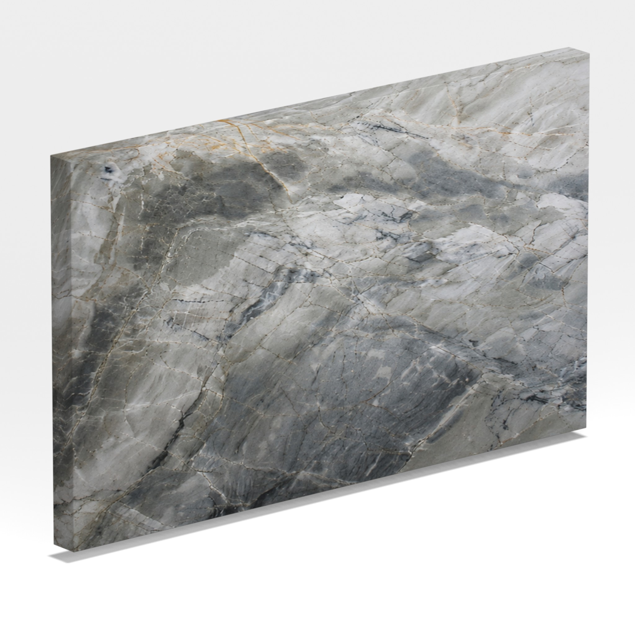Rendu 3D de la tranche du coloris Mystic Blue en Quartzite