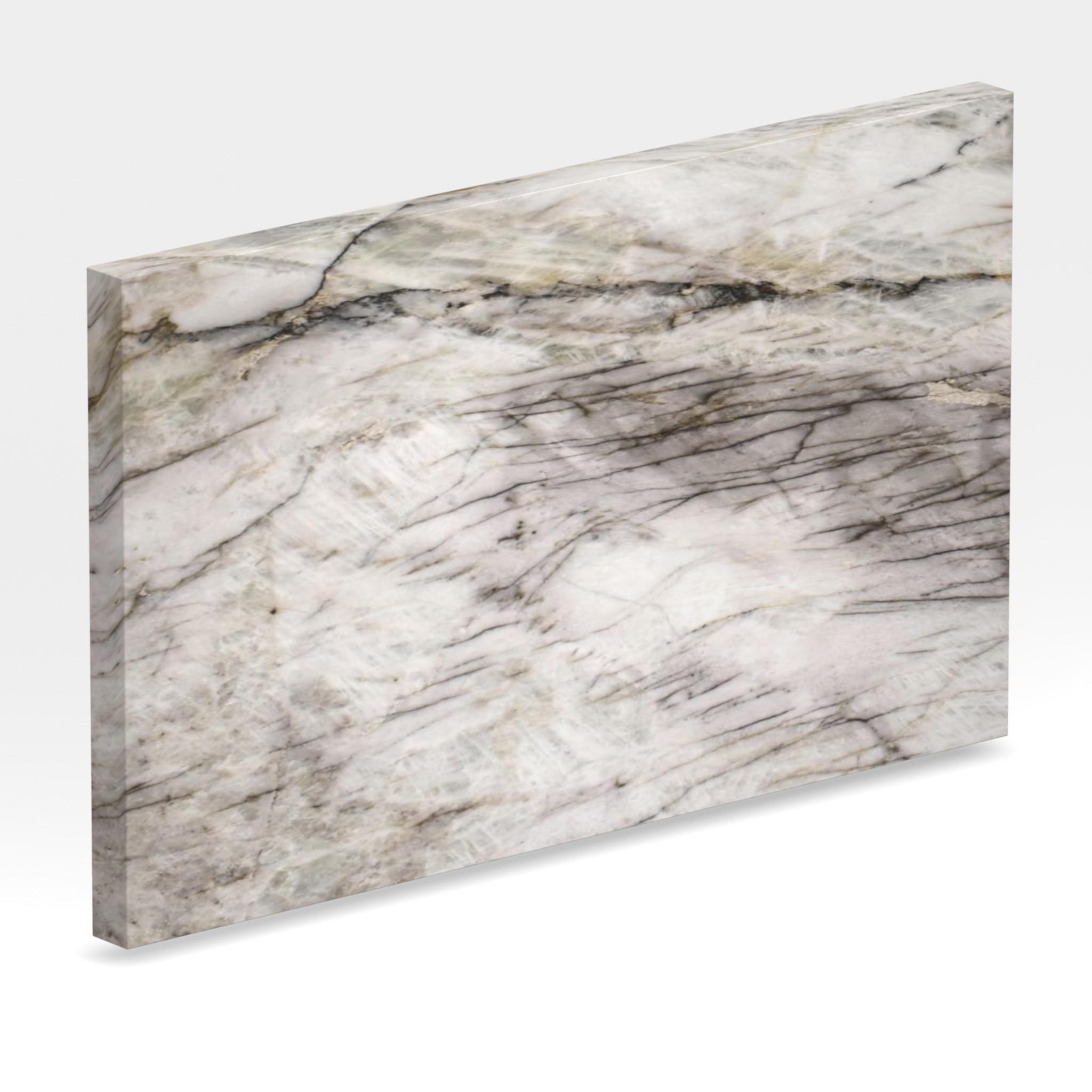 Rendu 3D de la tranche du coloris Patagonia Crystal en Quartzite