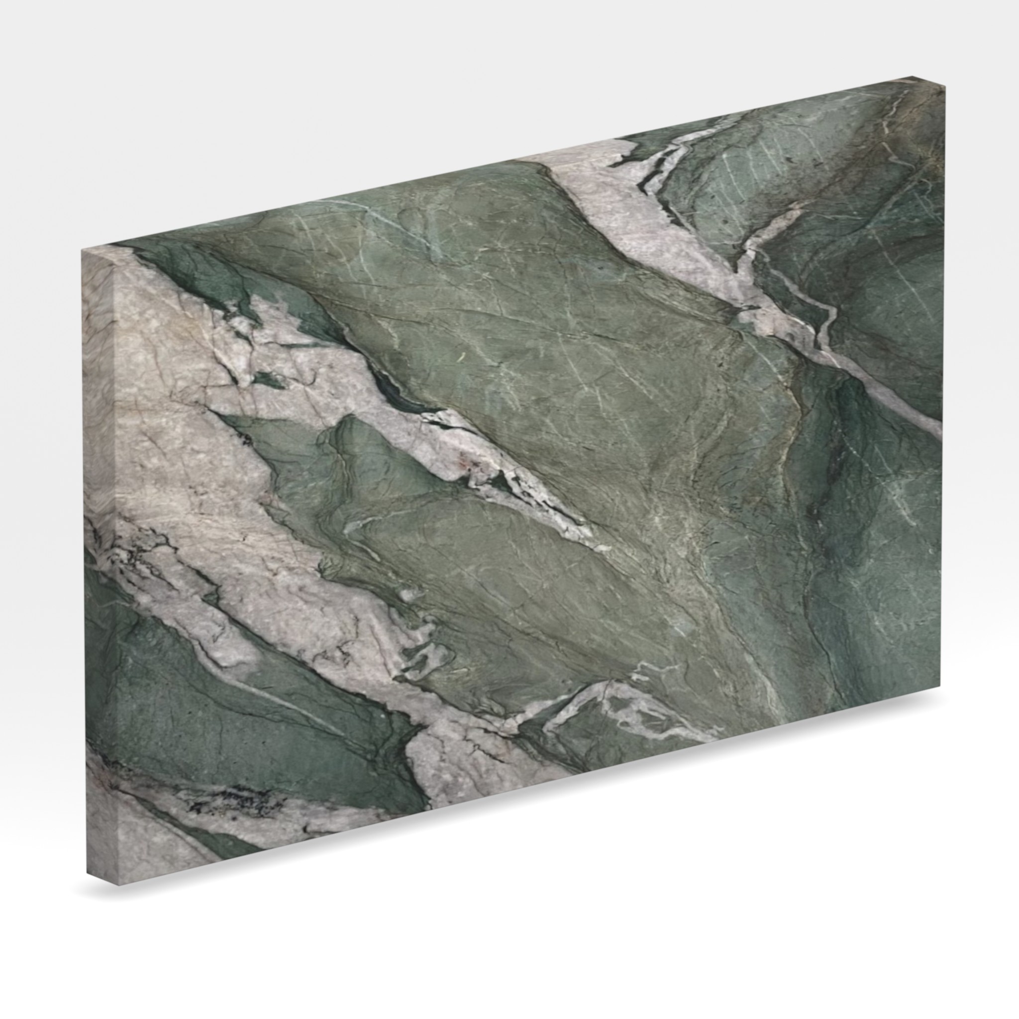 Rendu 3D de la tranche du coloris Patagonia Green en Quartzite