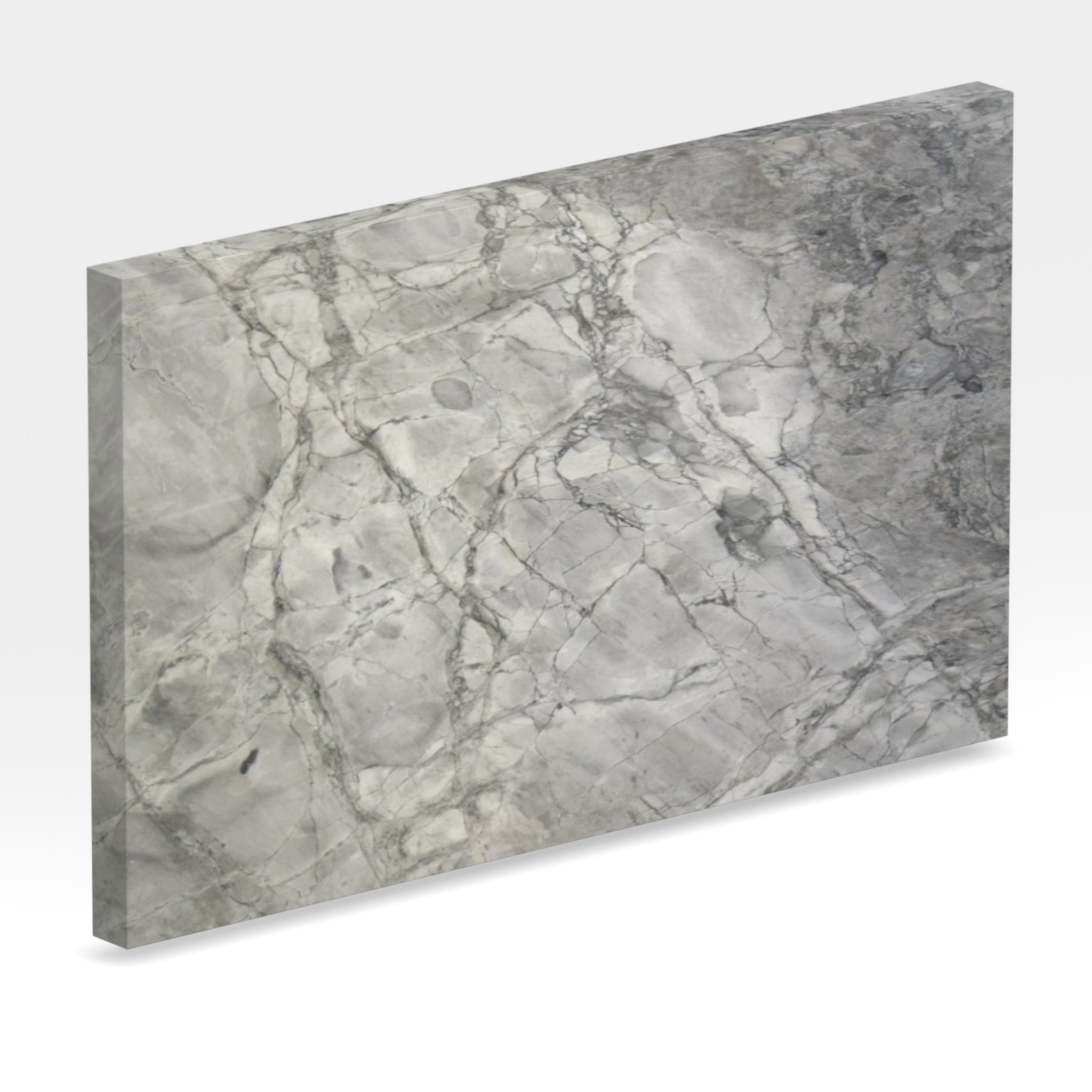 Rendu 3D de la tranche du coloris Super White en Quartzite
