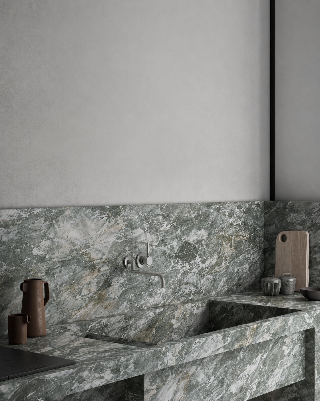 Réalisation n°2 du plan de travail Acquabella en Quartzite
