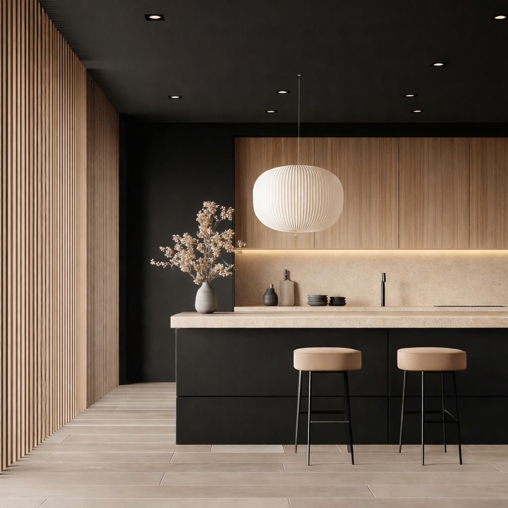 Réalisation n°1 du plan de travail Calista Beige en Quartz Mstone