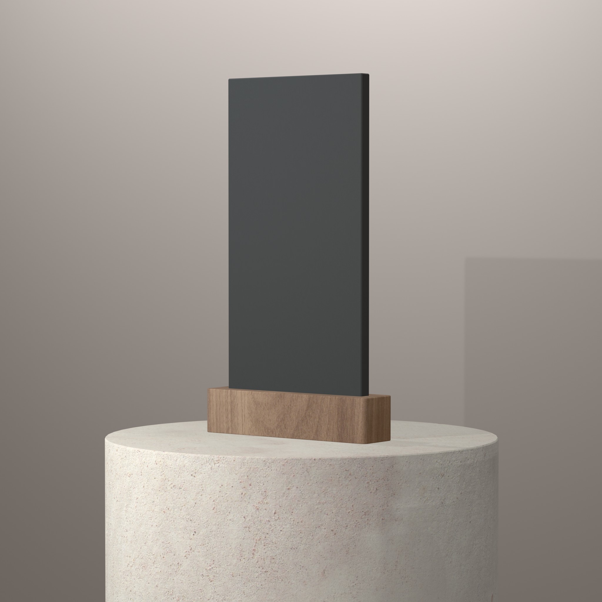 Rendu 3D du coloris Marengo en Quartz Silestone sur piédestal