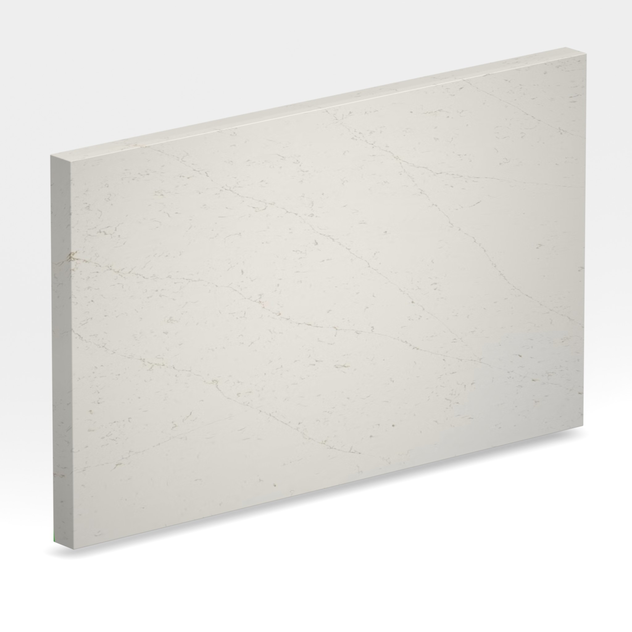 Rendu 3D de la tranche du coloris Persian White en Quartz Silestone