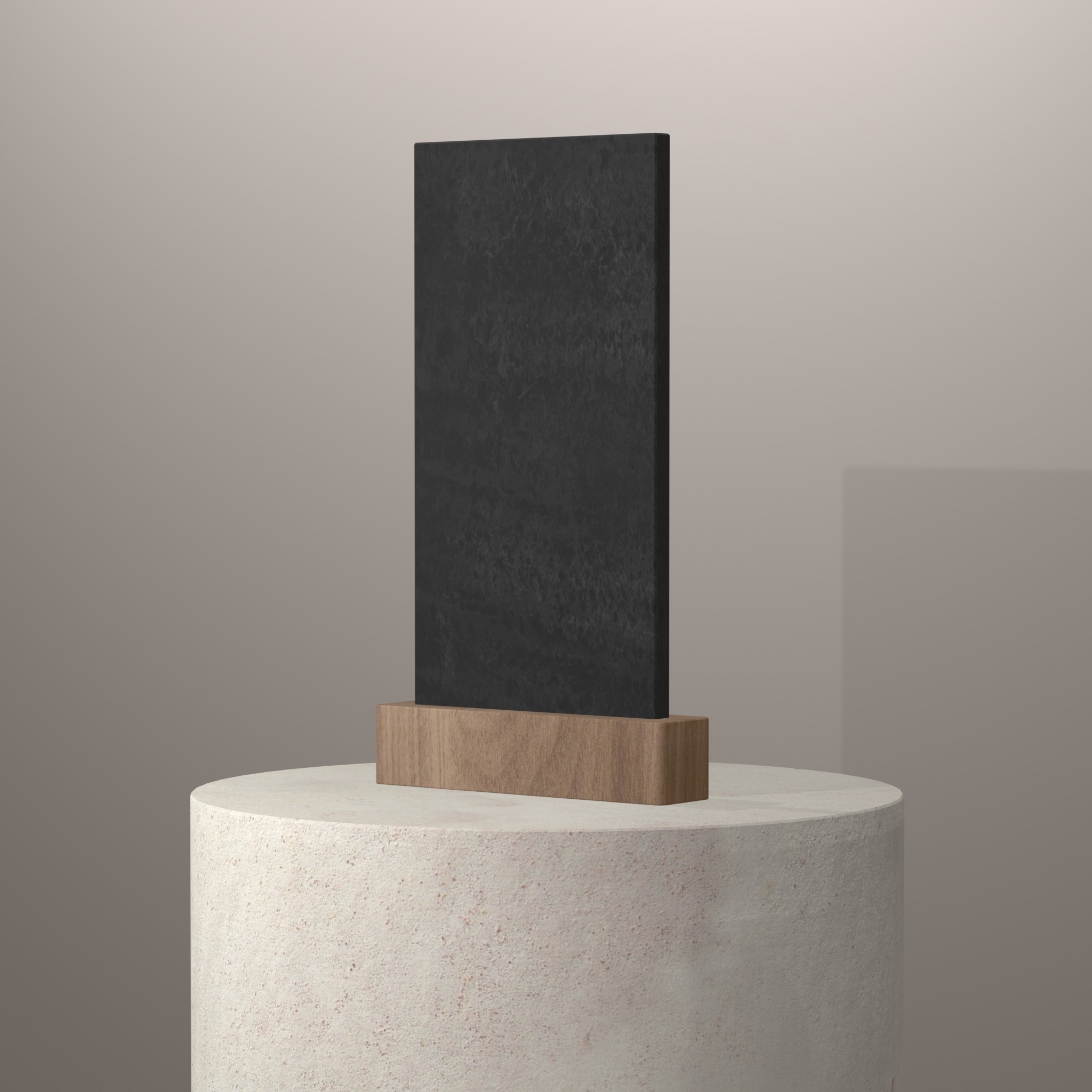 Rendu 3D du coloris RAW D en Quartz Silestone sur piédestal