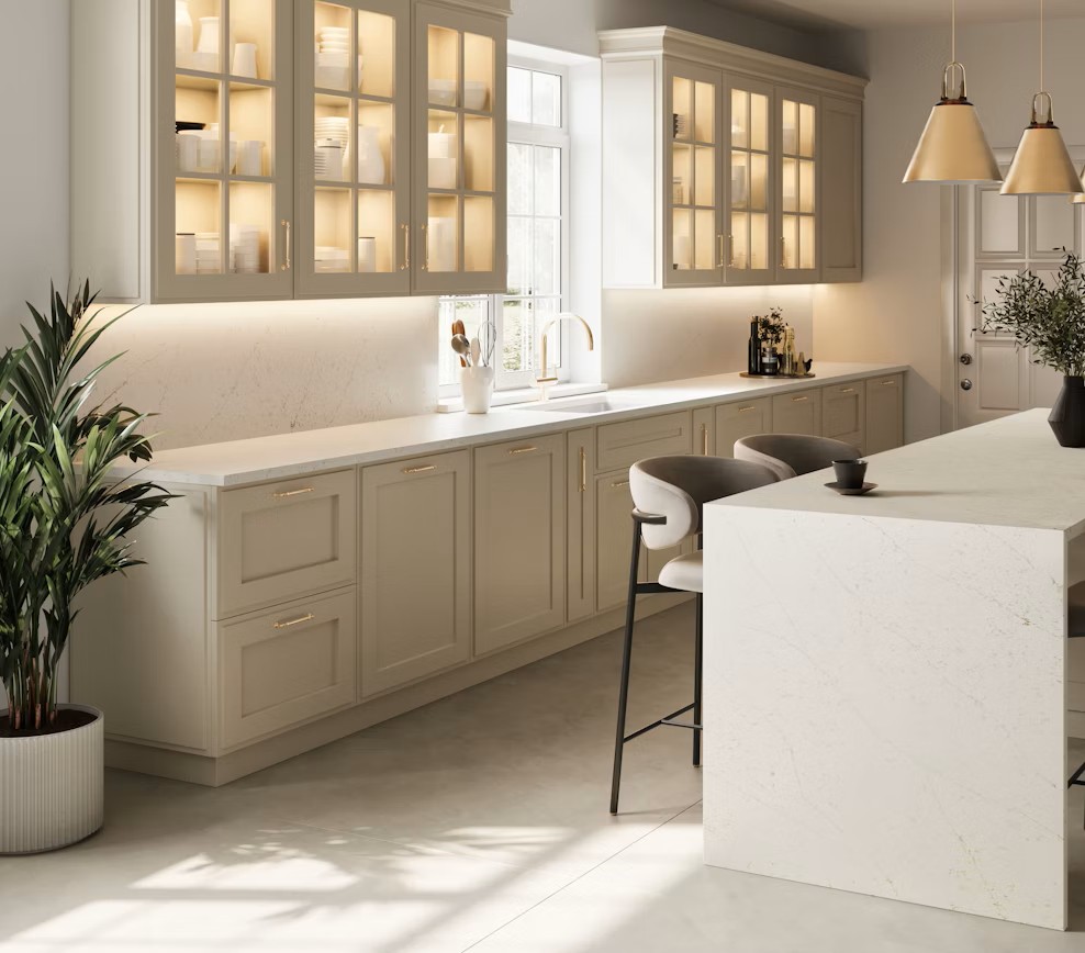 Réalisation n°3 du plan de travail Persian White en Quartz Silestone